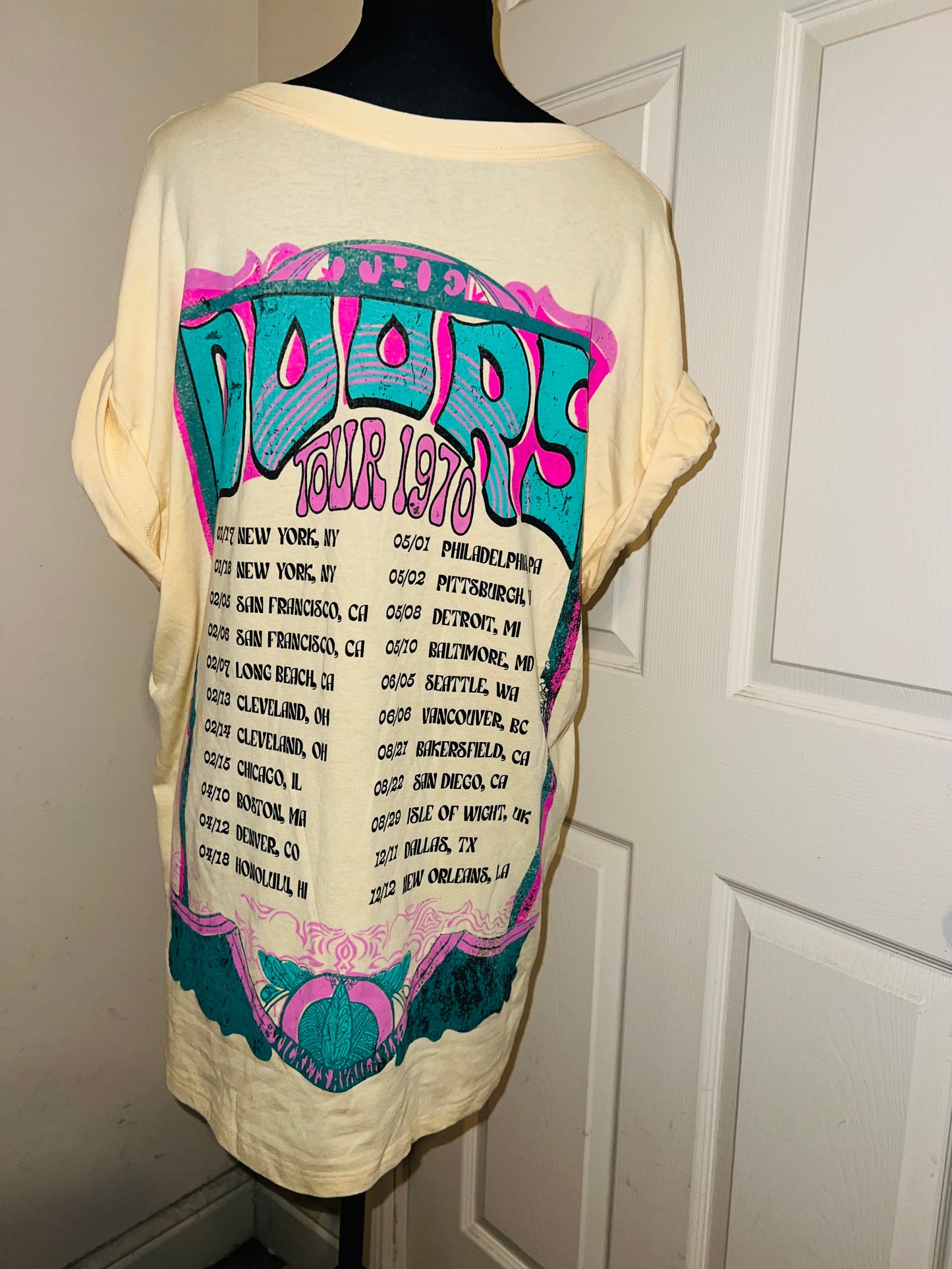The Doors Double Sided Oversized Distressed Tee