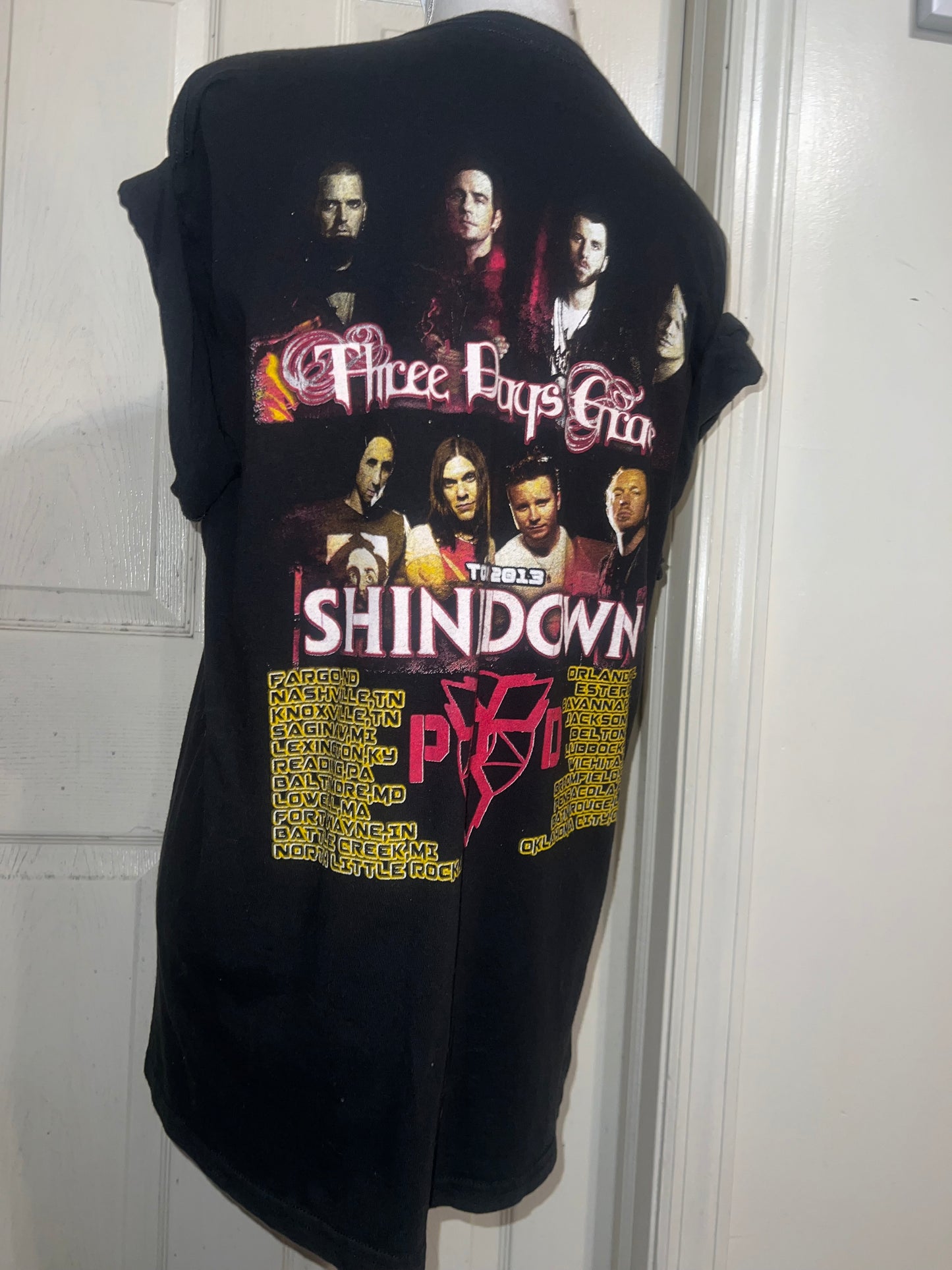 Vintage Shinedown/Three Days Grace Double Sided Oversized Tee
