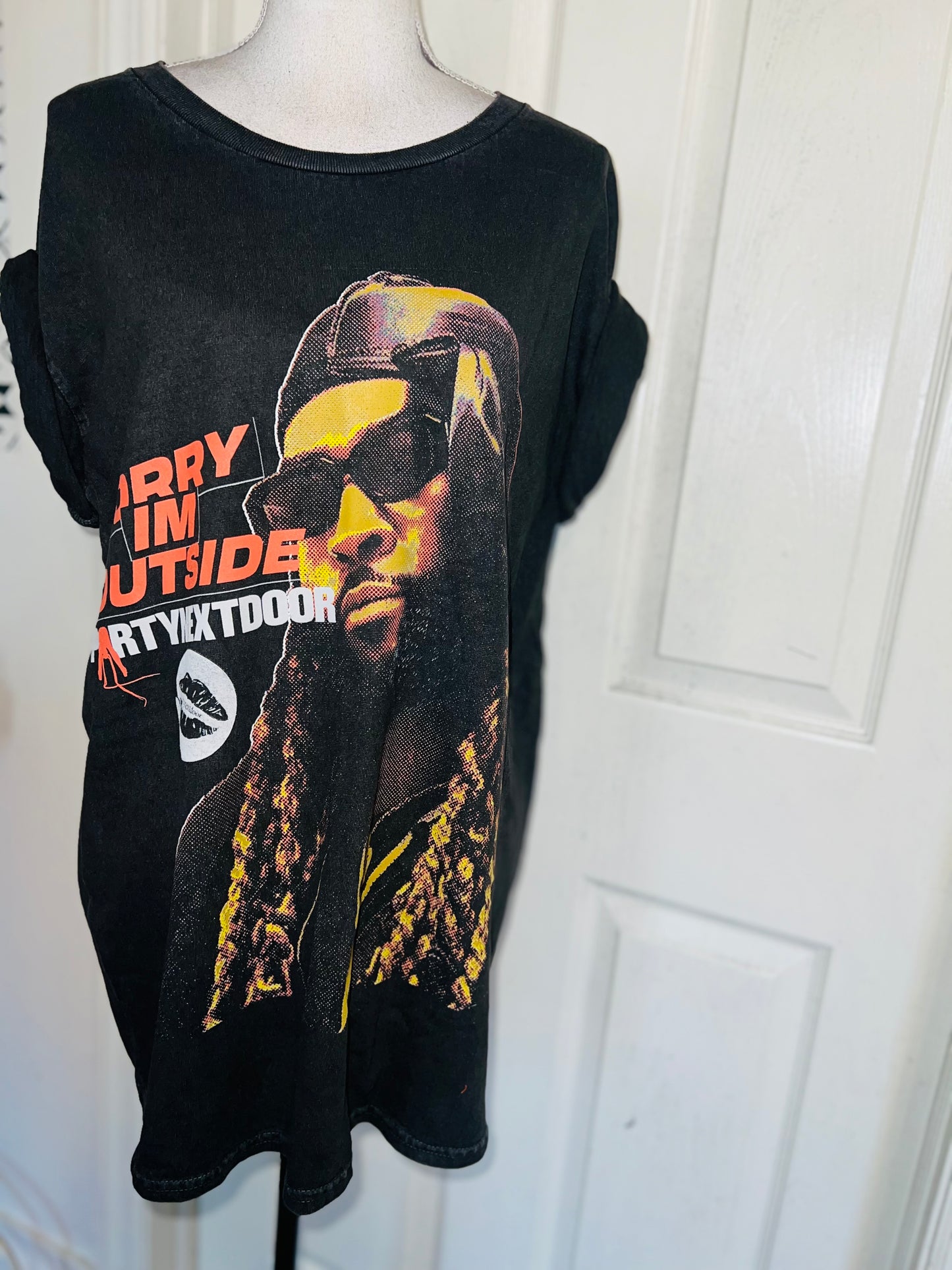 PartyNextDoor Oversized Distressed Tee