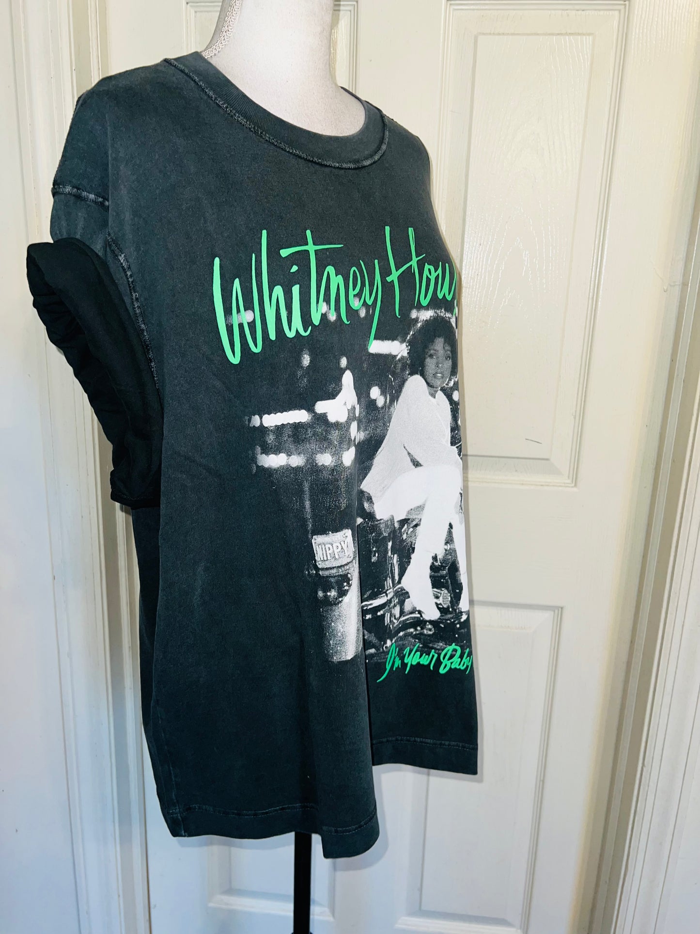 Whitney Houston Double Sided Oversized Distressed Tee