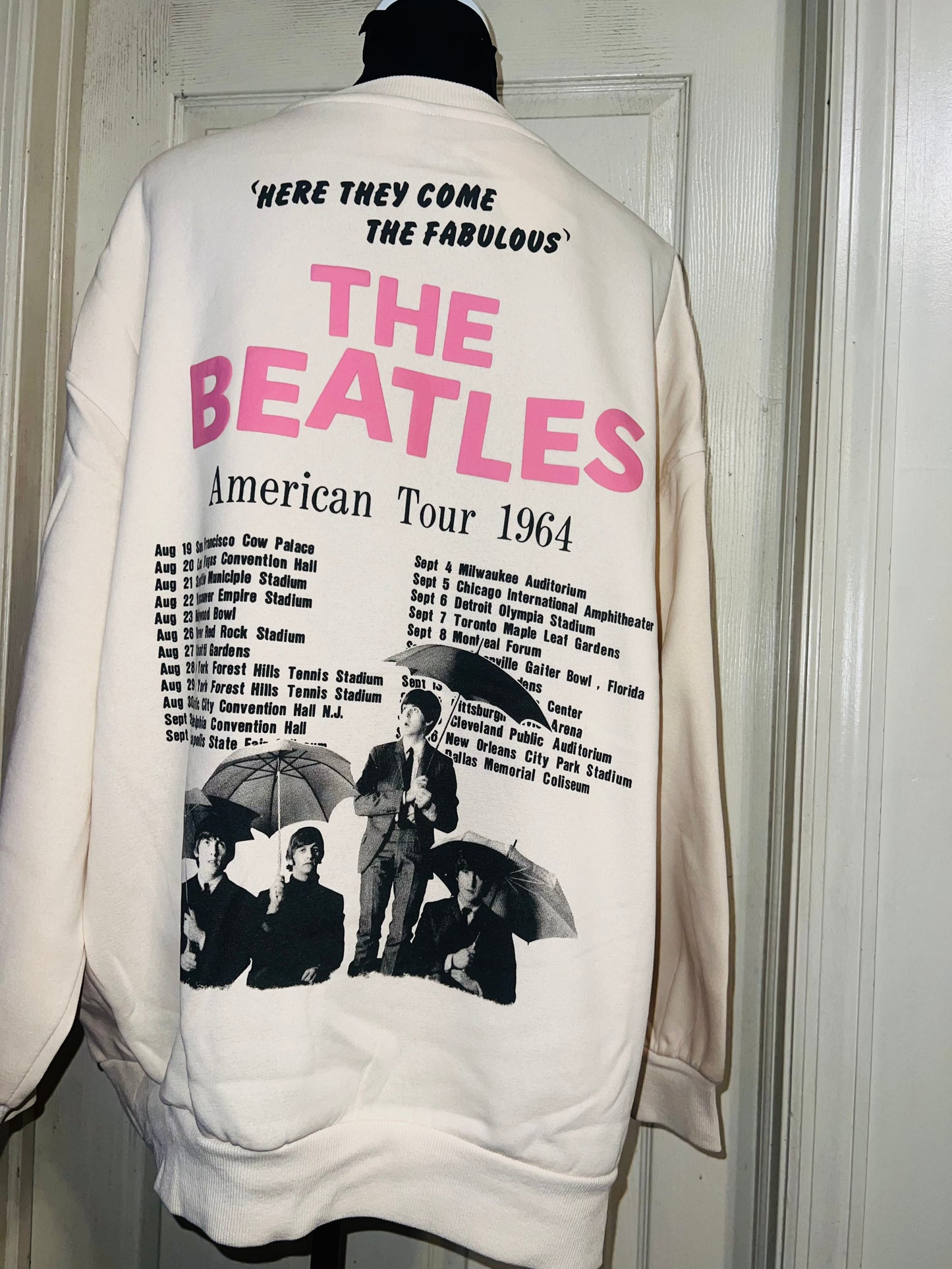 The Beatles Double Sided Oversized Distressed Tee