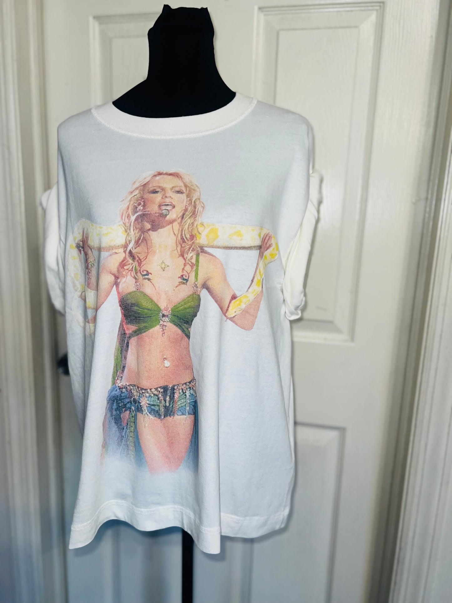 Britney Spears Oversized Distressed Tee