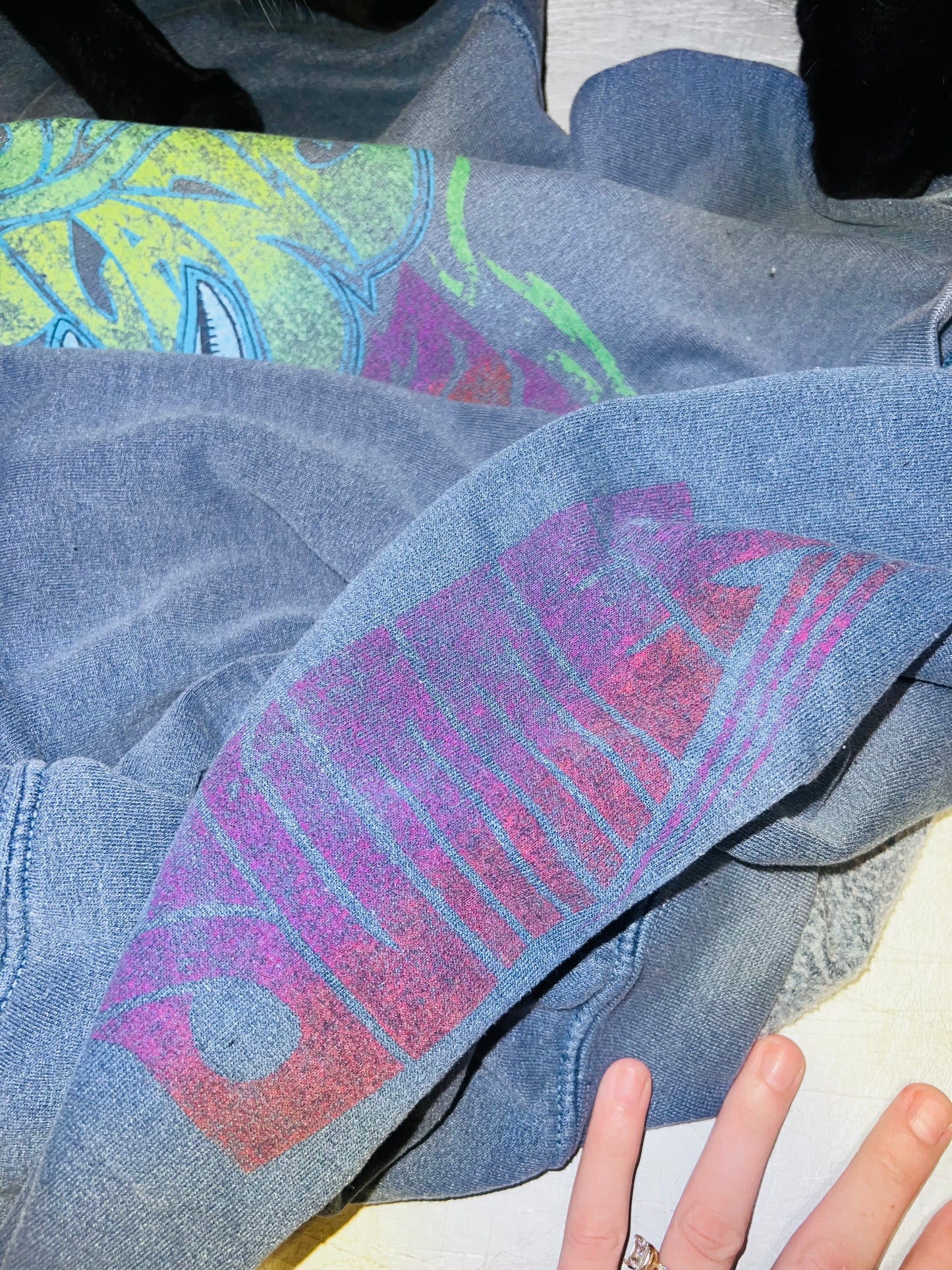 Jefferson Airplane Oversized Distressed Sweatshirt