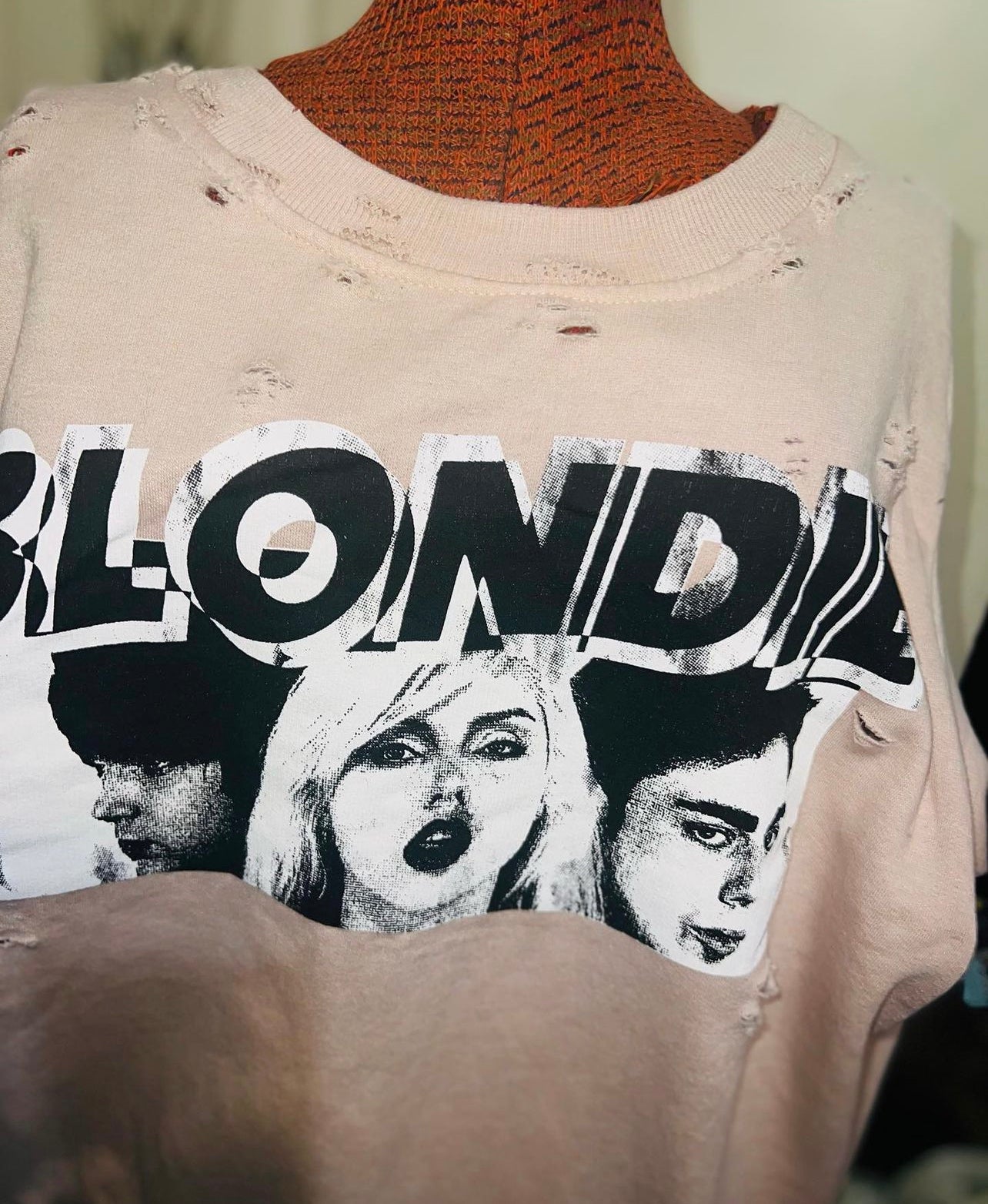 Blondie Oversized Distressed Sweatshirt