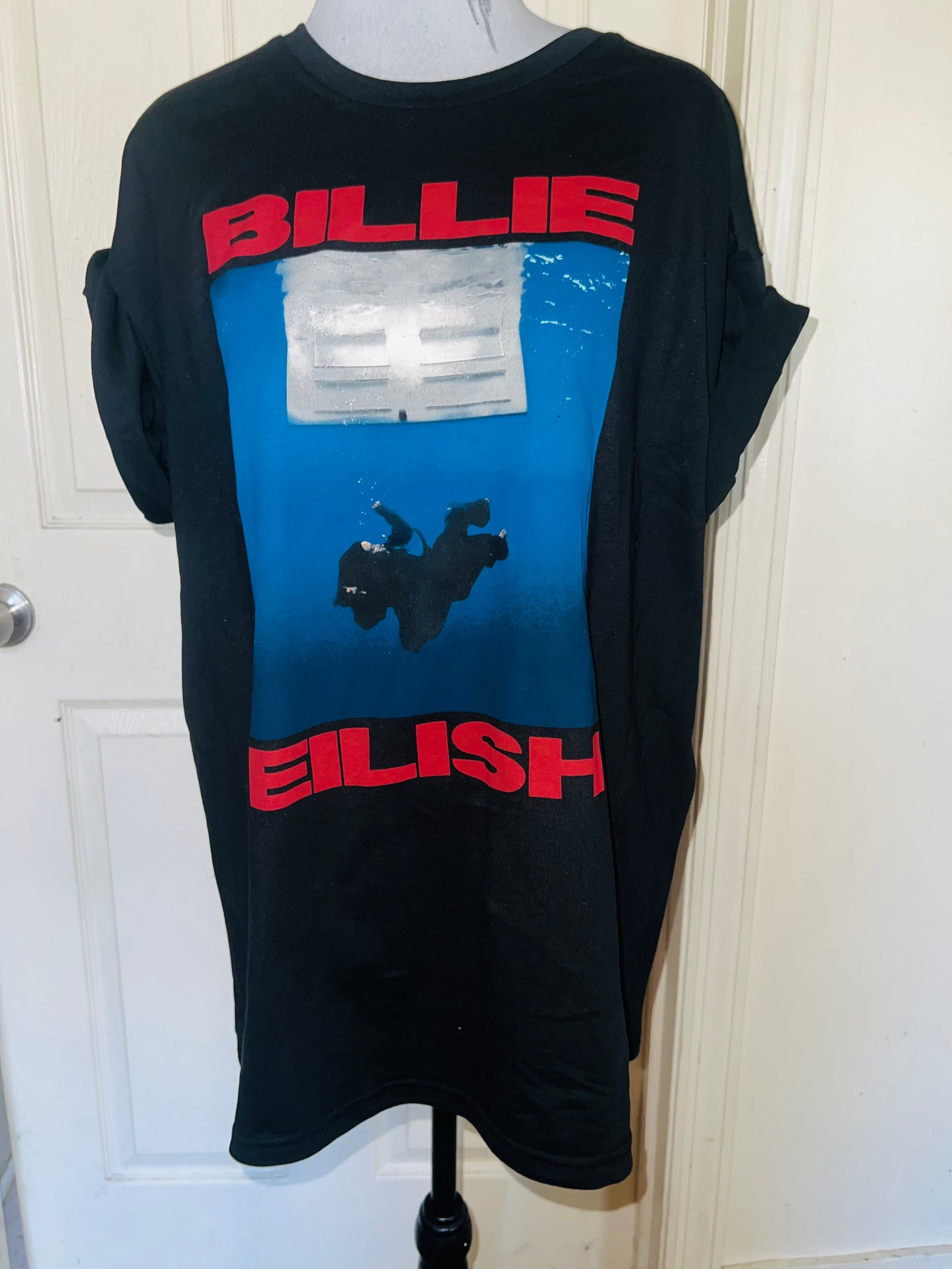 Billie Eilish Hit Me Hard & Soft Oversized Distressed Tee