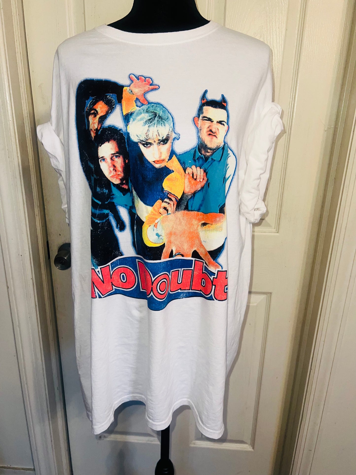 No Doubt Oversized Distressed Tee