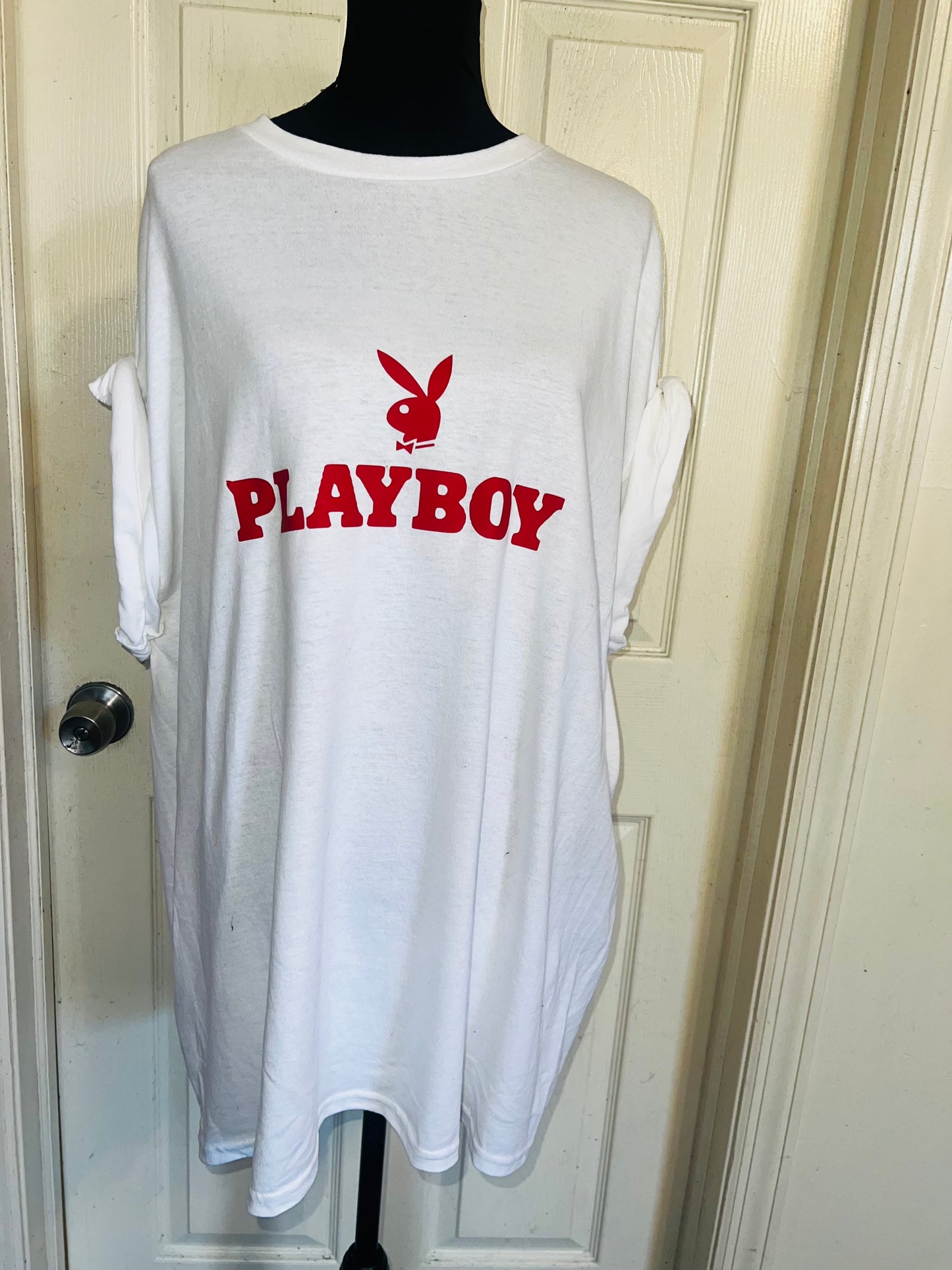 Playboy Double Sided Oversized Distressed Tee