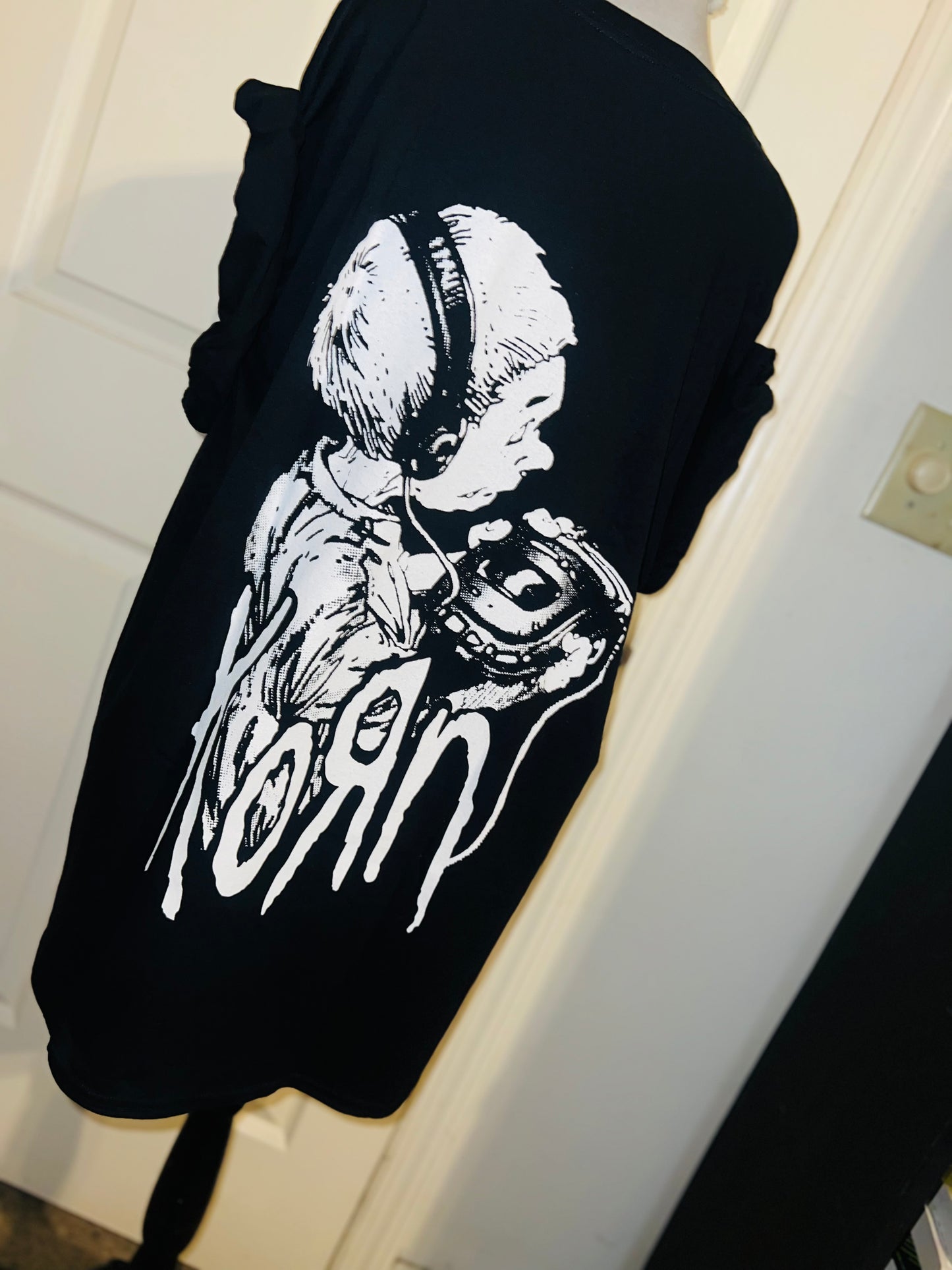 Korn Double Sided Oversized Distressed Tee