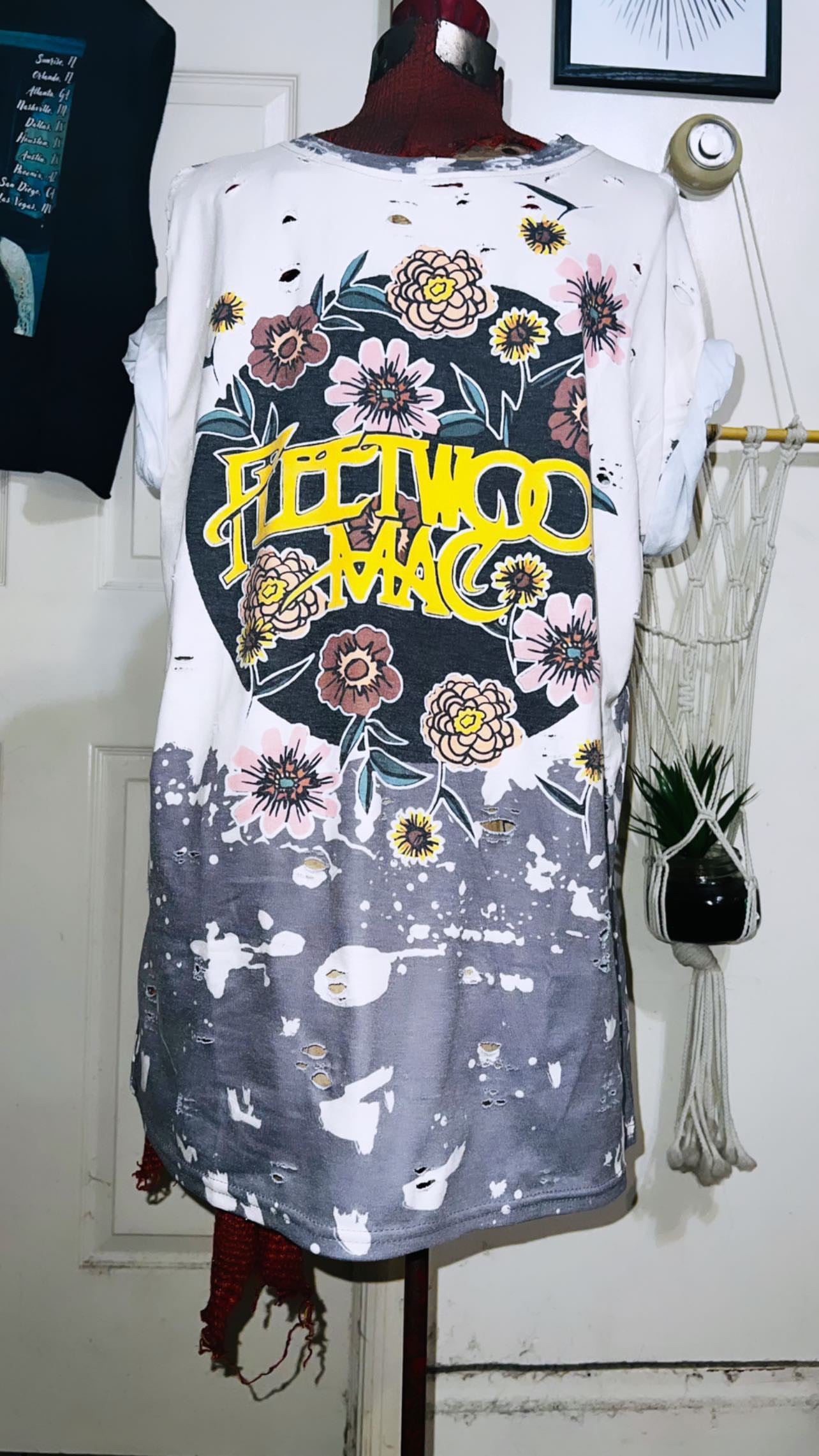 Fleetwood Mac Floral Distressed Tee