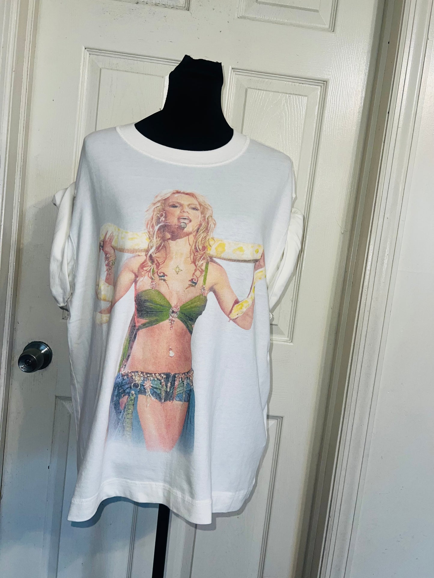 Britney Spears Oversized Distressed Tee