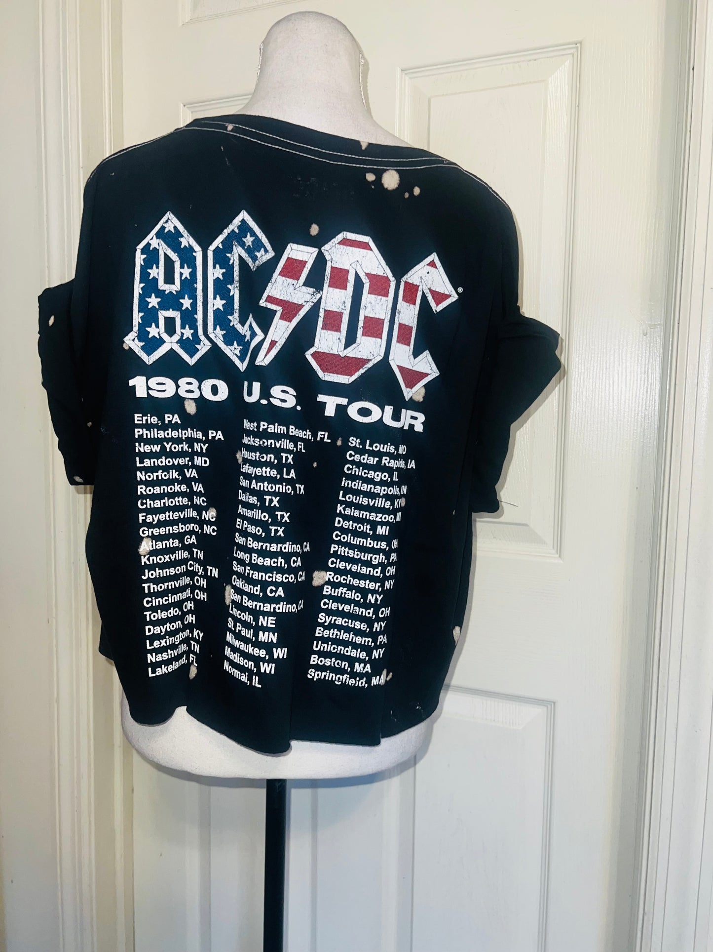 AC/DC Oversized Distressed Tee