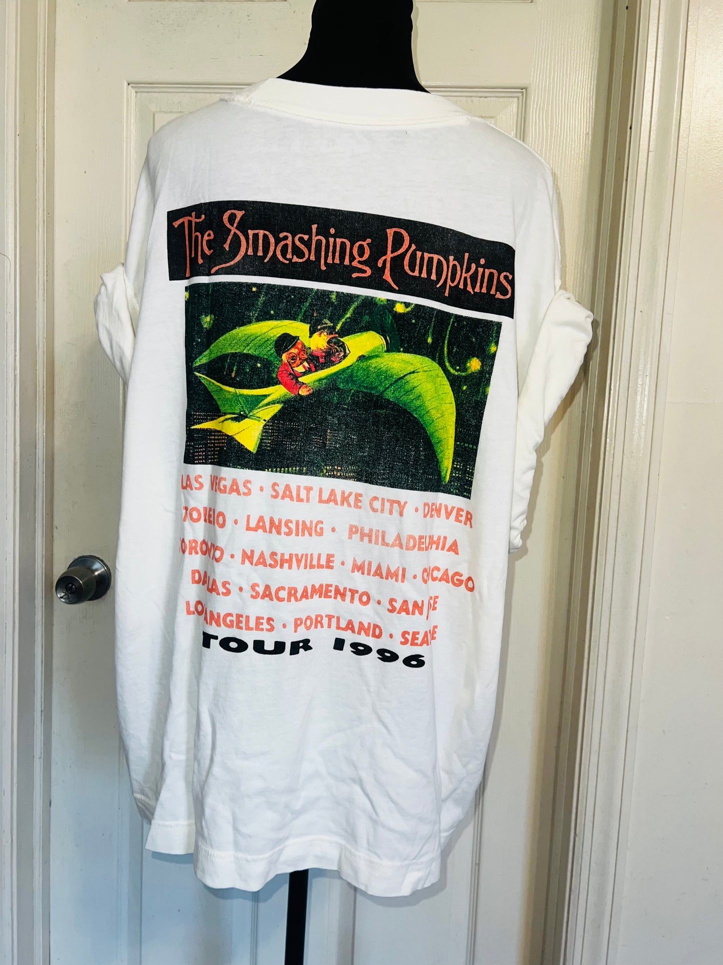 The Smashing Pumpkins Double Sided Oversized Distressed Tee