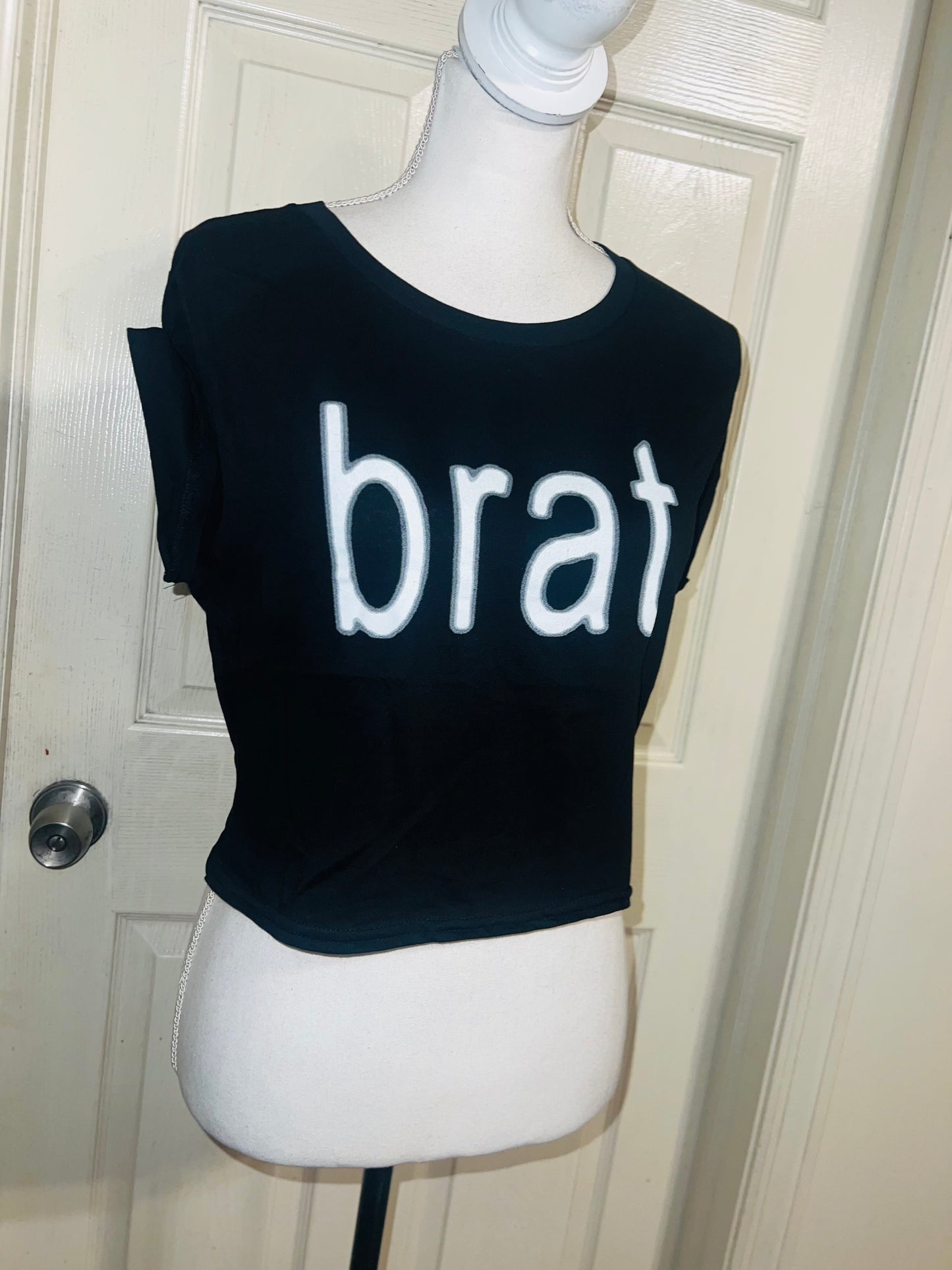 Charli XCX Brat Distressed Baby Tee