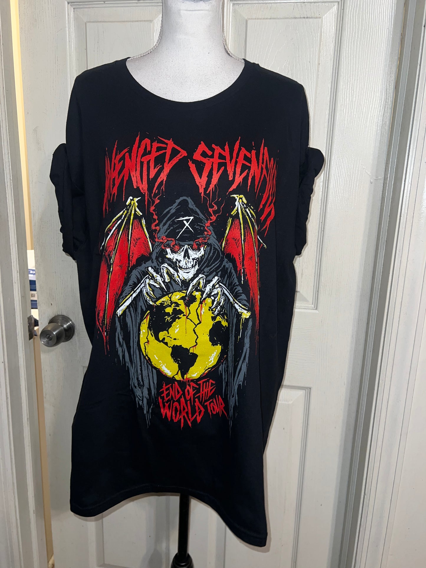 Avenged Sevenfold Oversized Distressed Tee