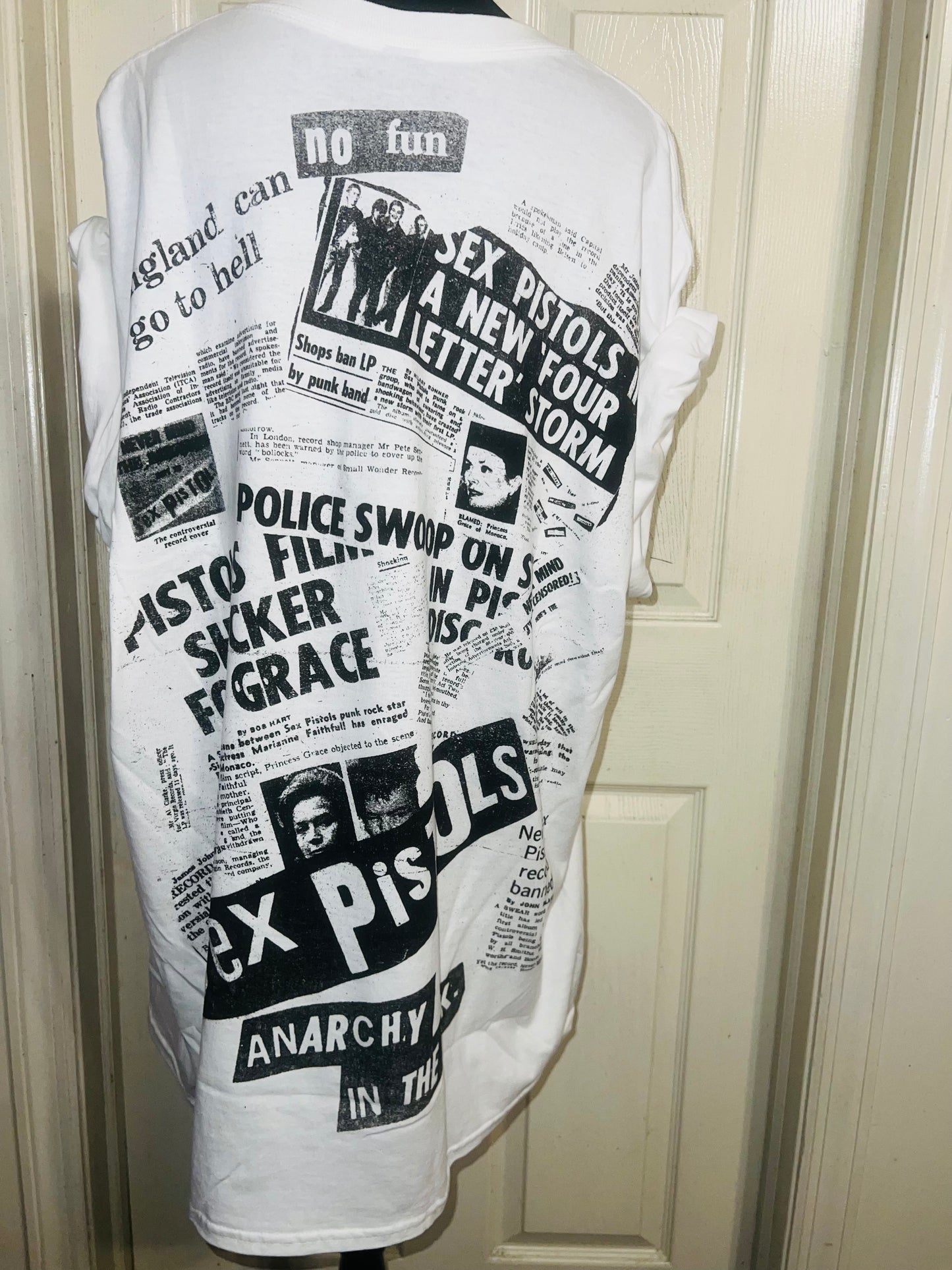 The Sex Pistols Double Sided Oversized Distressed Tee