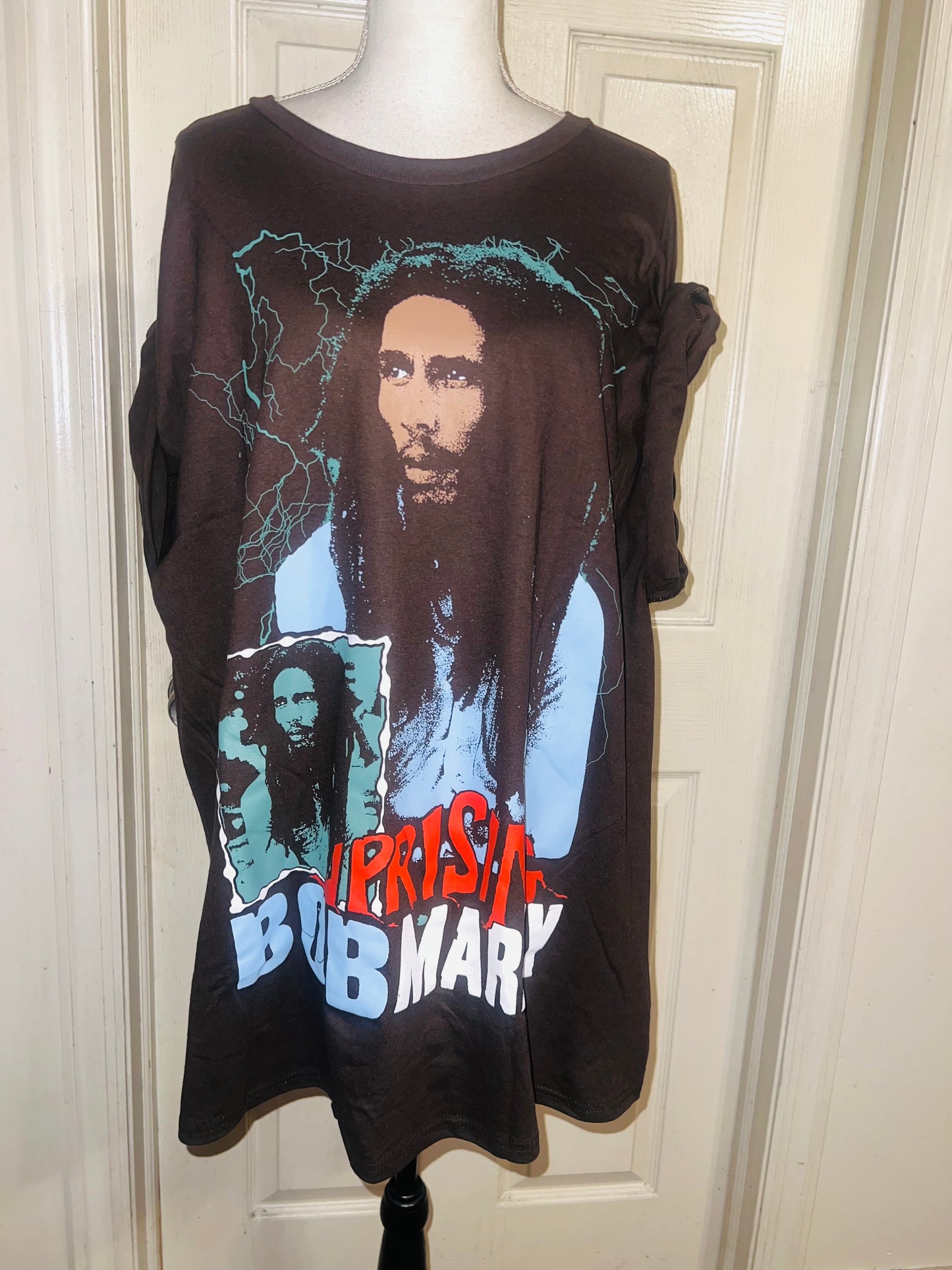 Bob Marley Oversized Distressed Tee