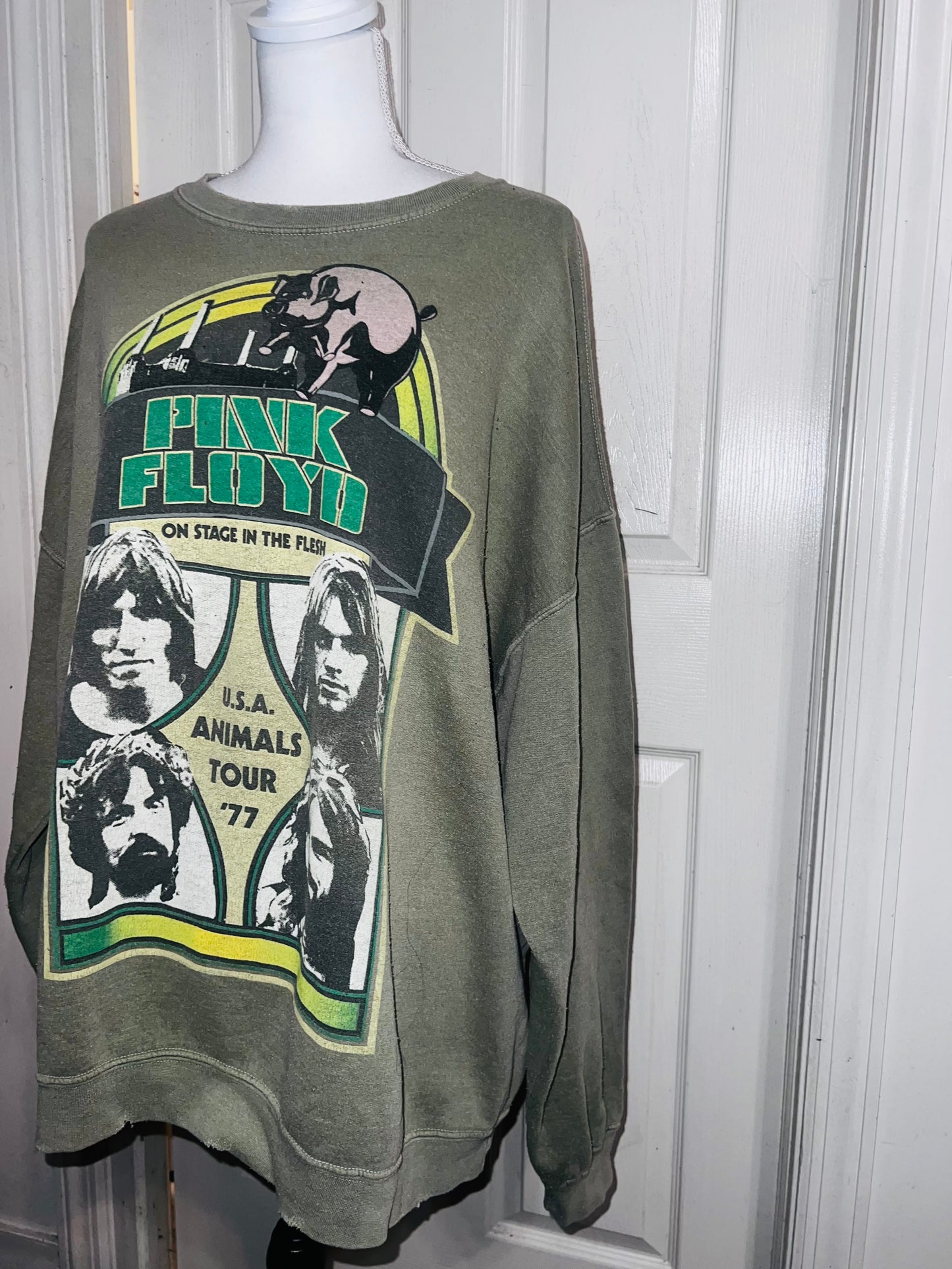Pink Floyd Oversized Distressed Sweatshirt