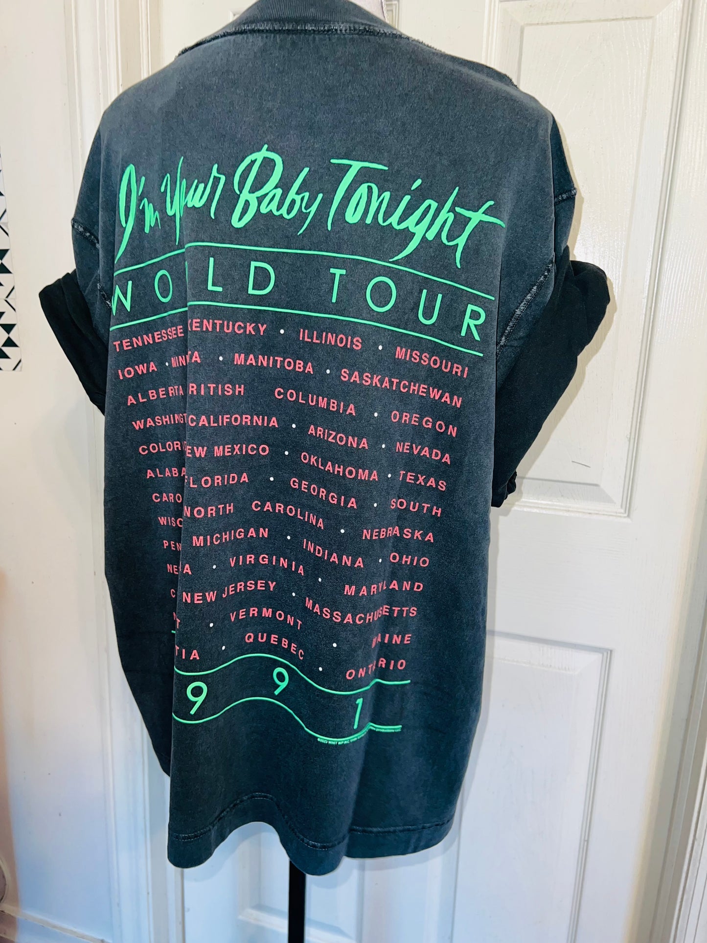 Whitney Houston Double Sided Oversized Distressed Tee