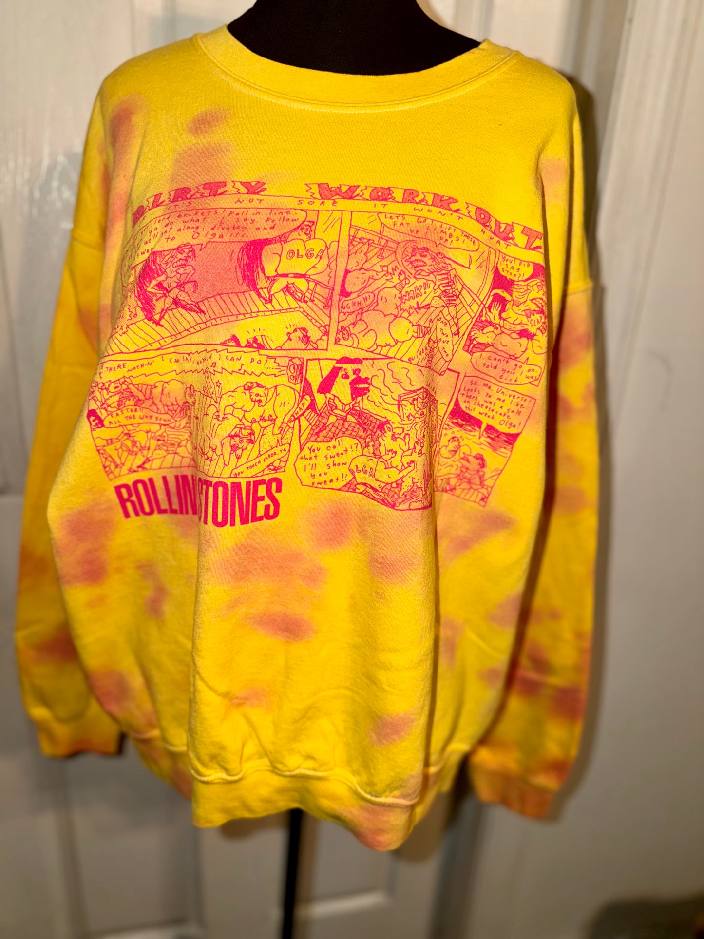 The Rolling Stones Oversized Distressed Sweatshirt