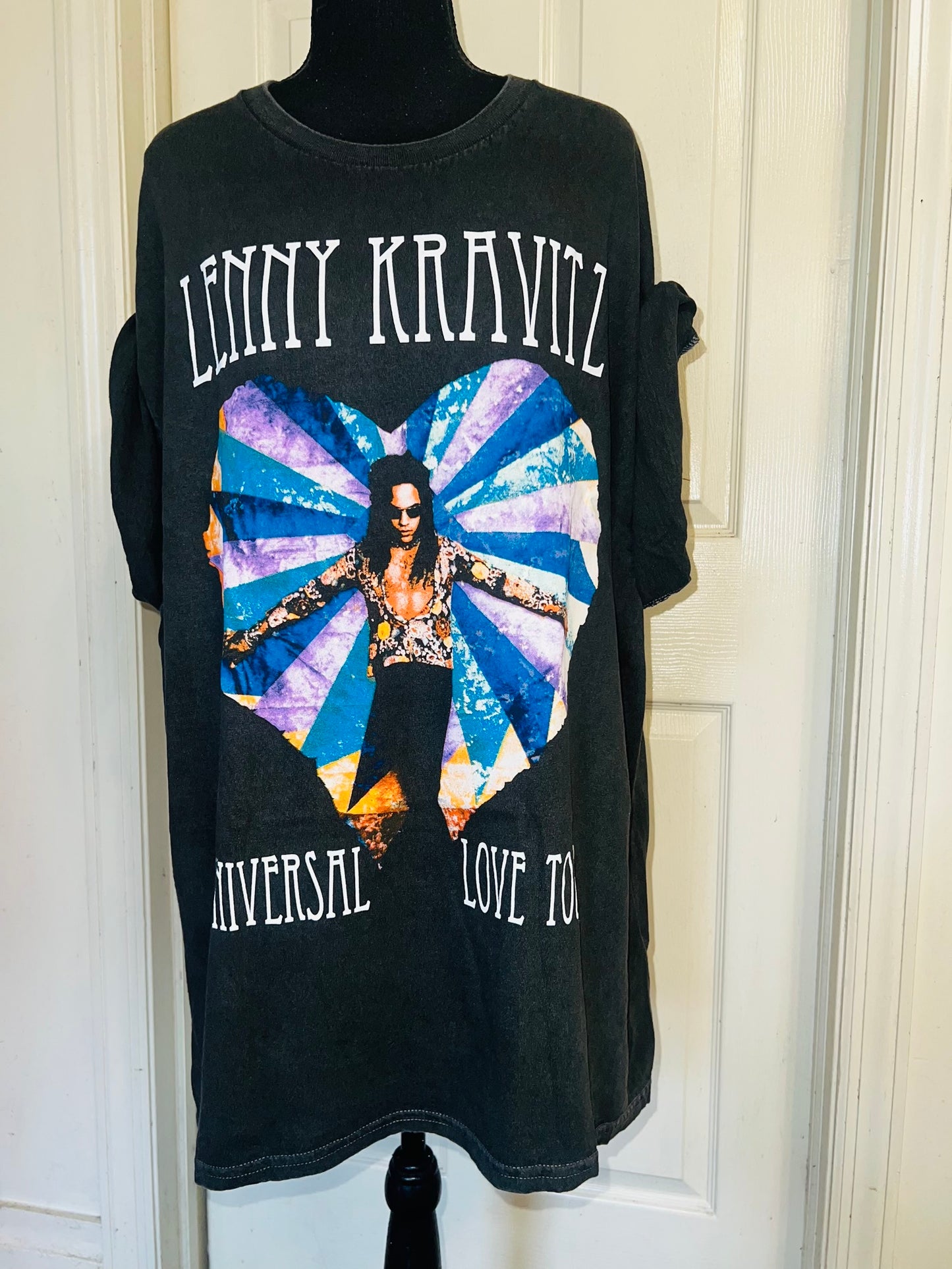 Lenny Kravitz Oversized Distressed Tee