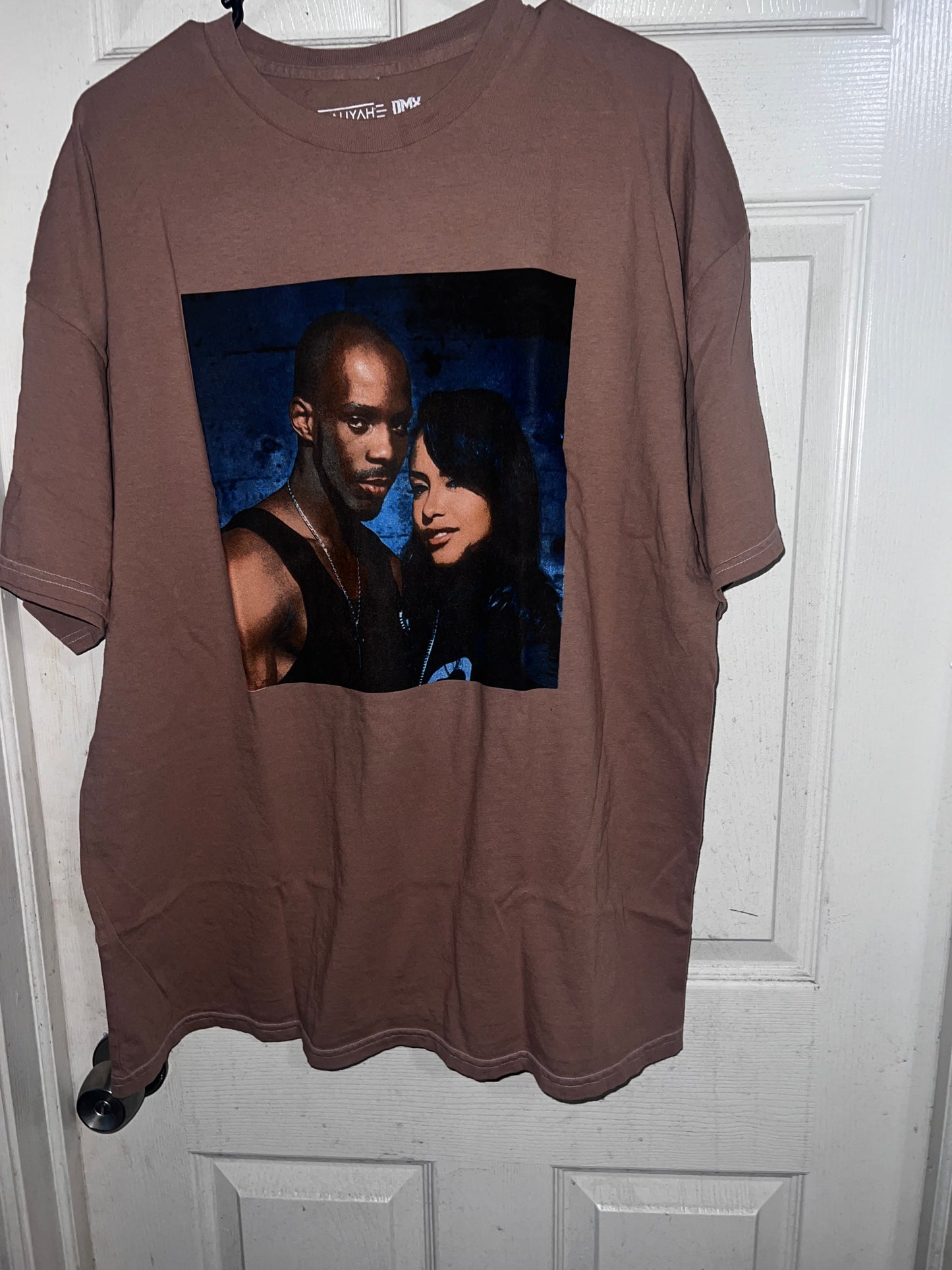 Aaliyah and DMX Oversized Distressed Tee