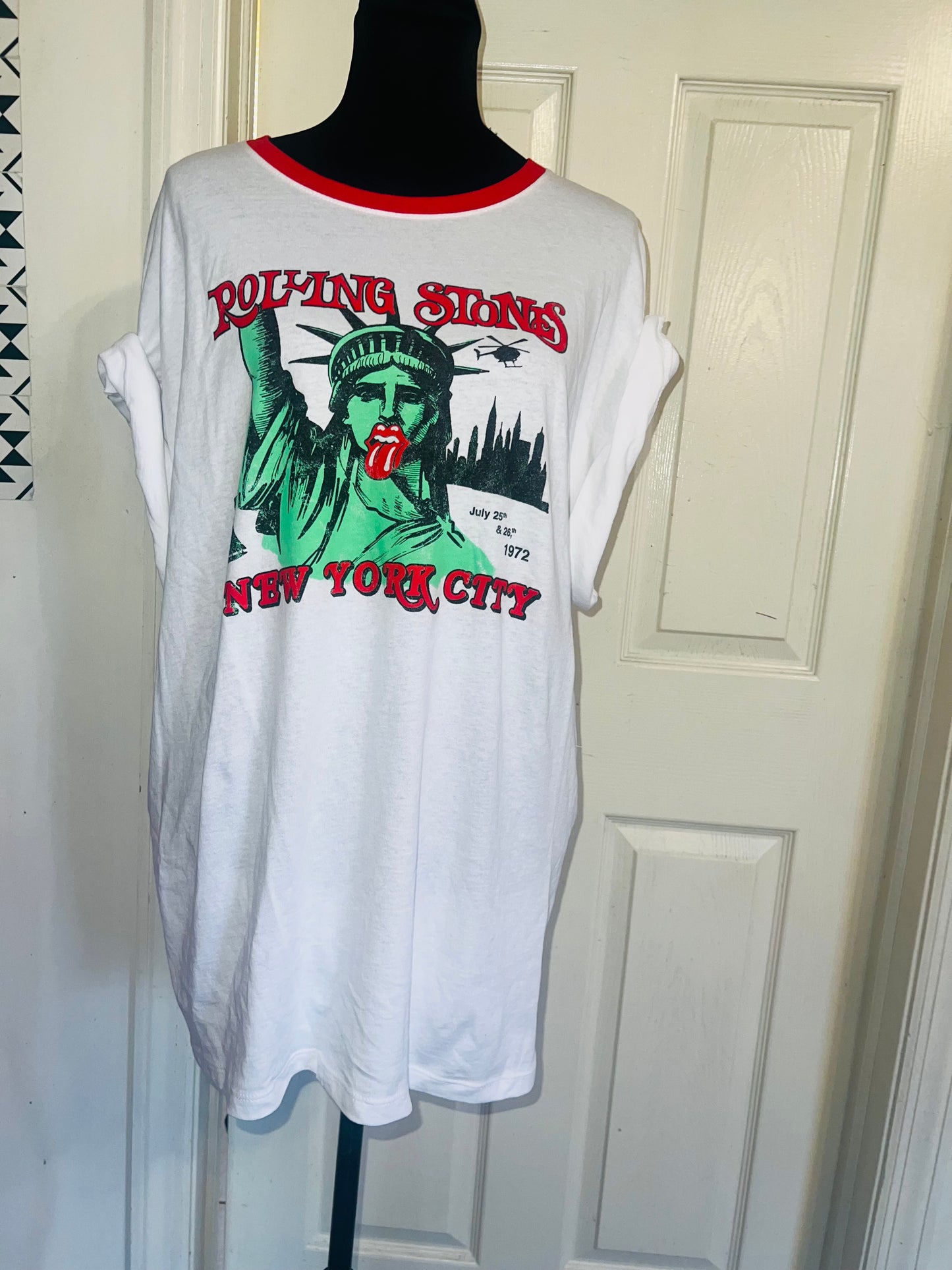 Rolling Stones Oversized Distressed Ted