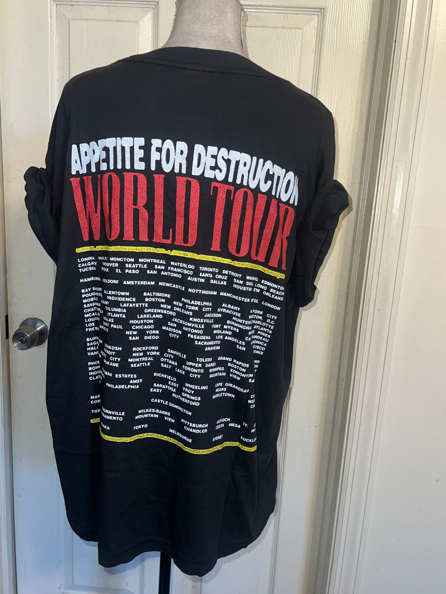 Guns N’ Roses Double Sided Oversized Distressed Tee