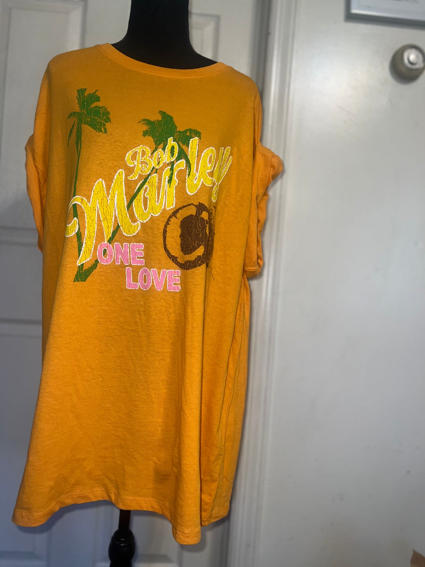 Bob Marley Oversized Distressed Tee