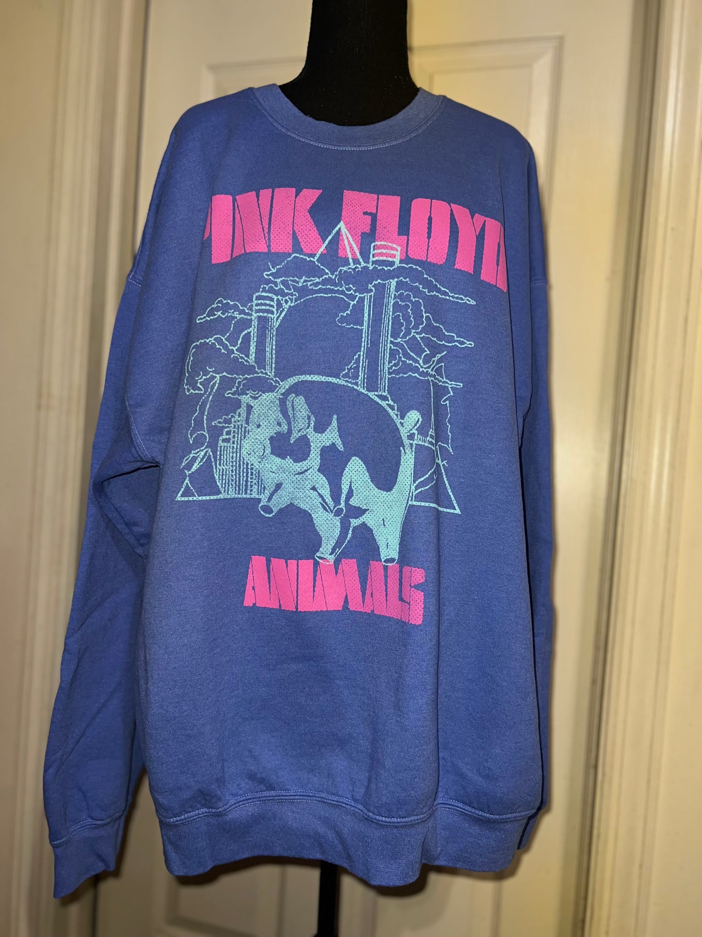 Pink Floyd Animals Oversized Distressed Sweatshirt