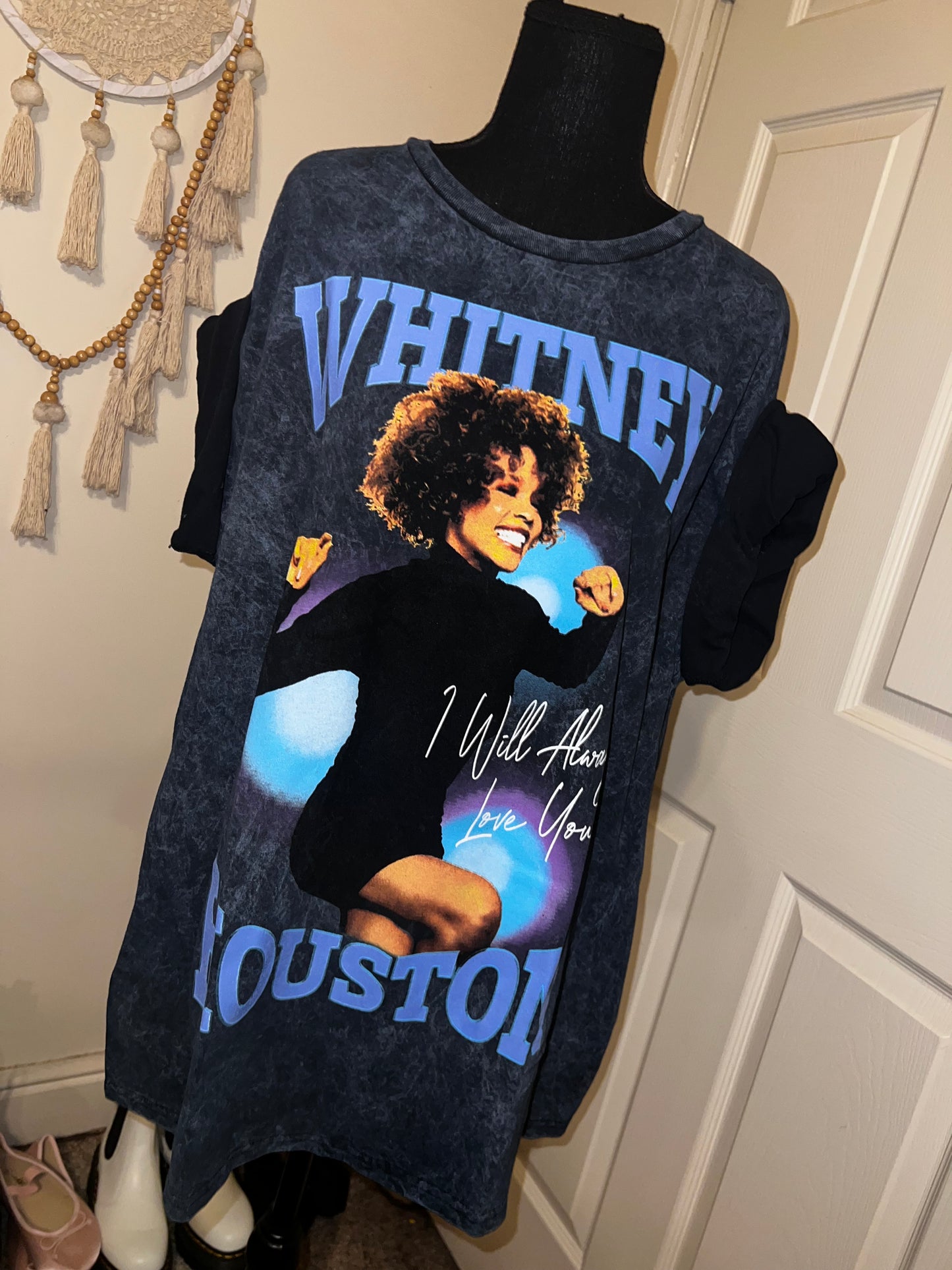Whitney Houston Oversized Distressed Tee