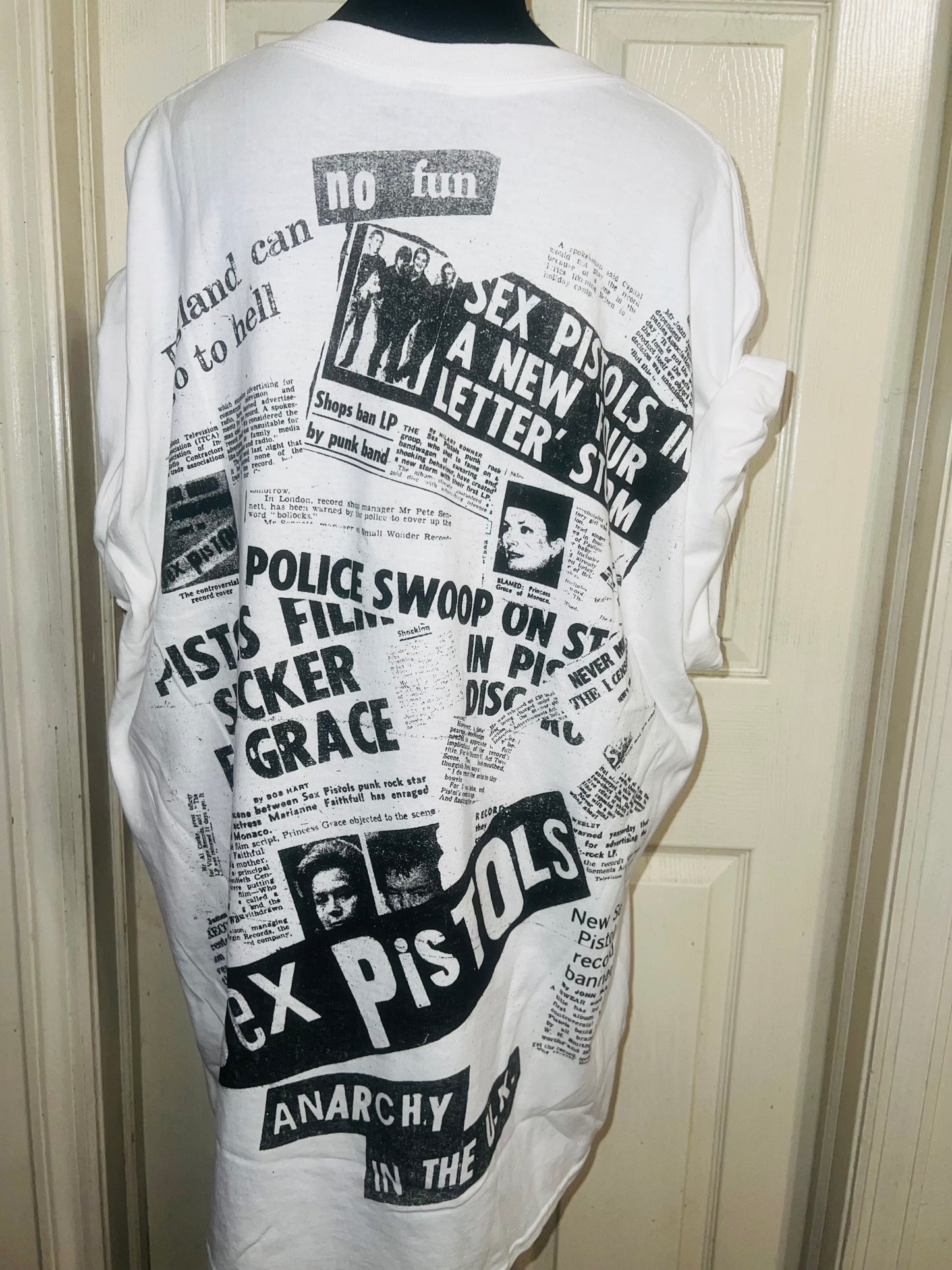 The Sex Pistols Double Sided Oversized Distressed Tee