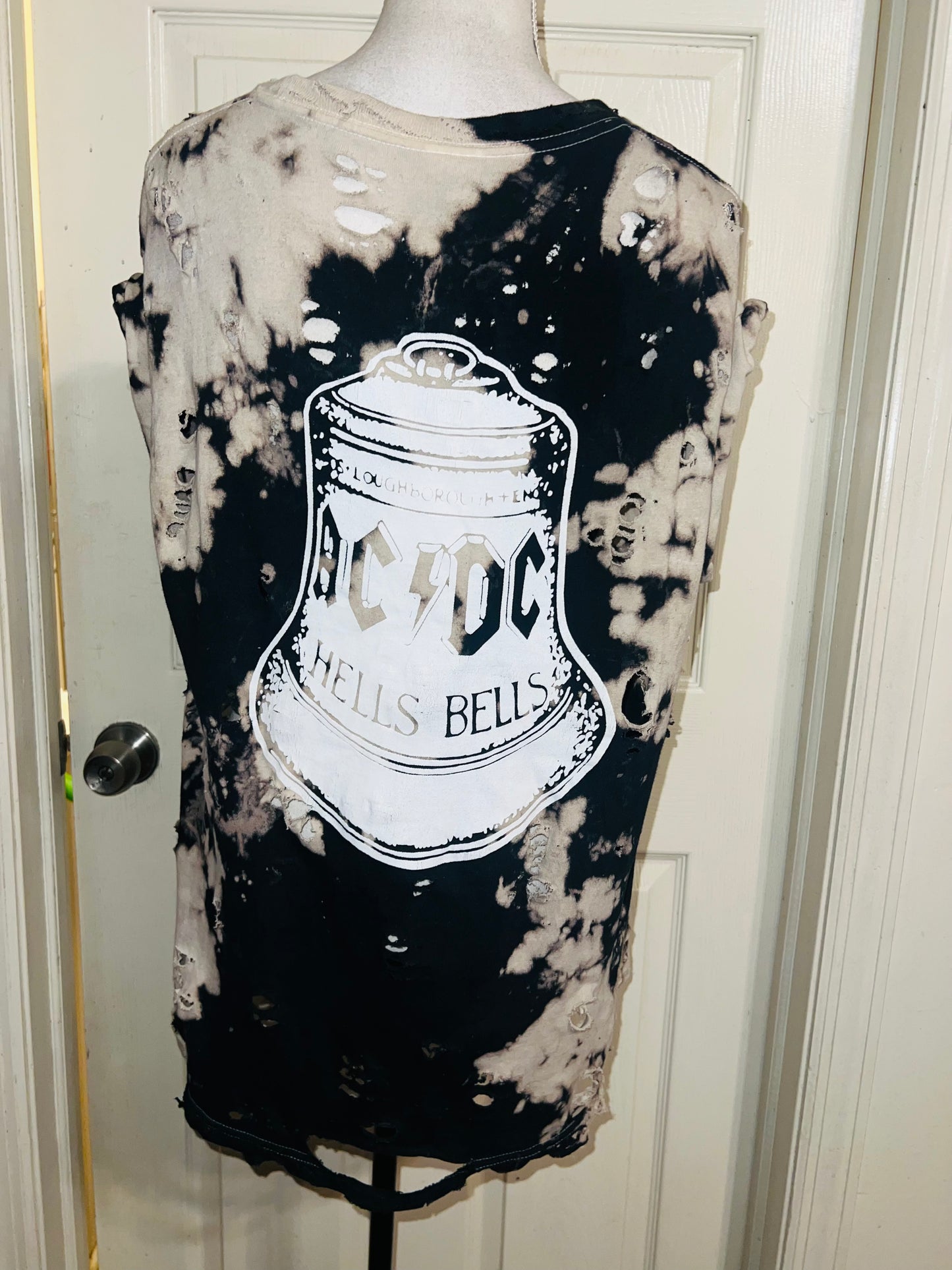 AC/DC Double Sided Oversized Distressed Tee