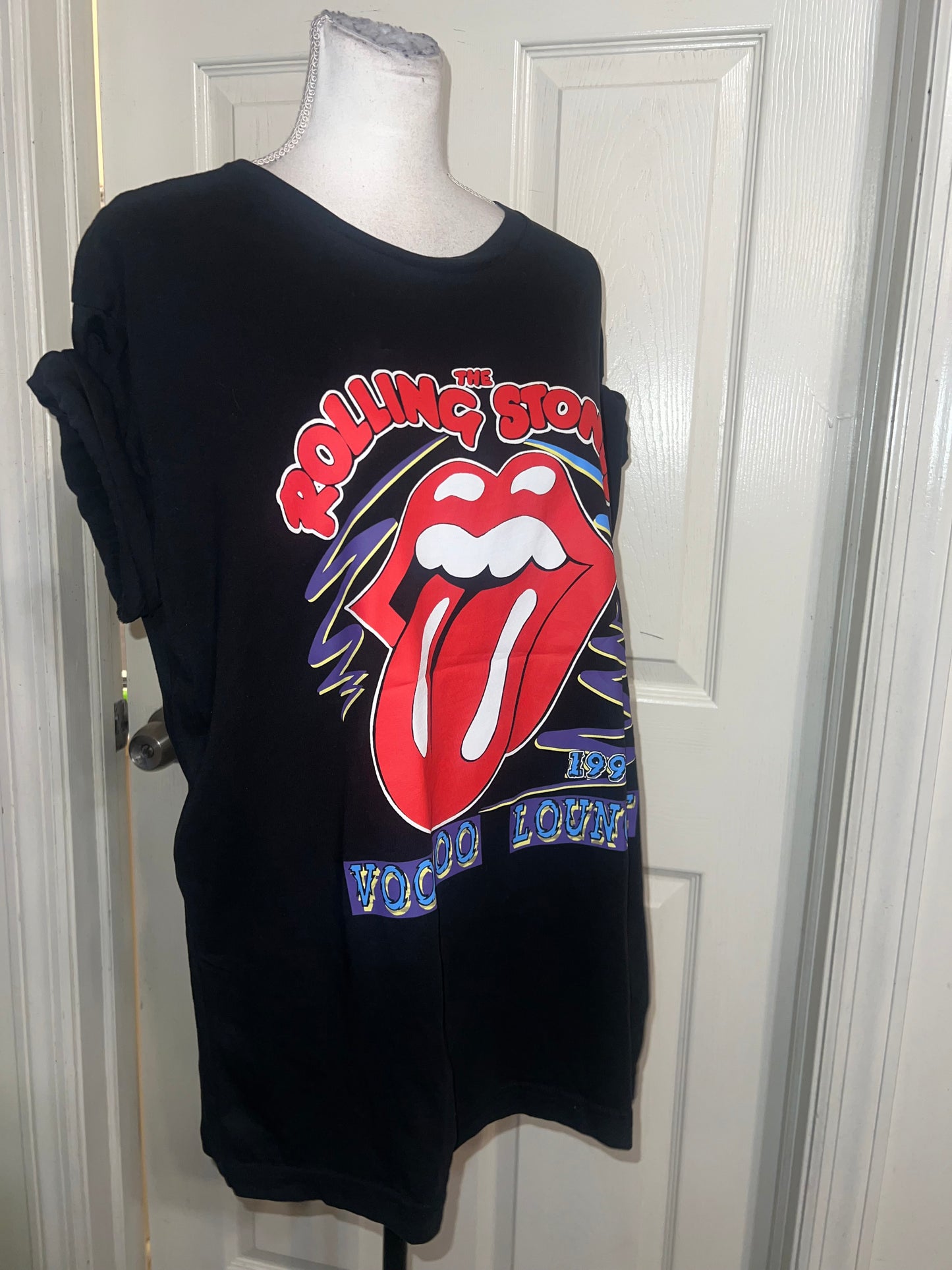 The Rolling Stones Double Sided Oversized Distressed Tee