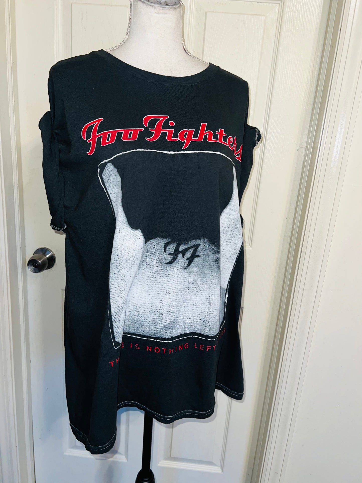 Foo Fighters Double Sided Oversized Distressed Tee