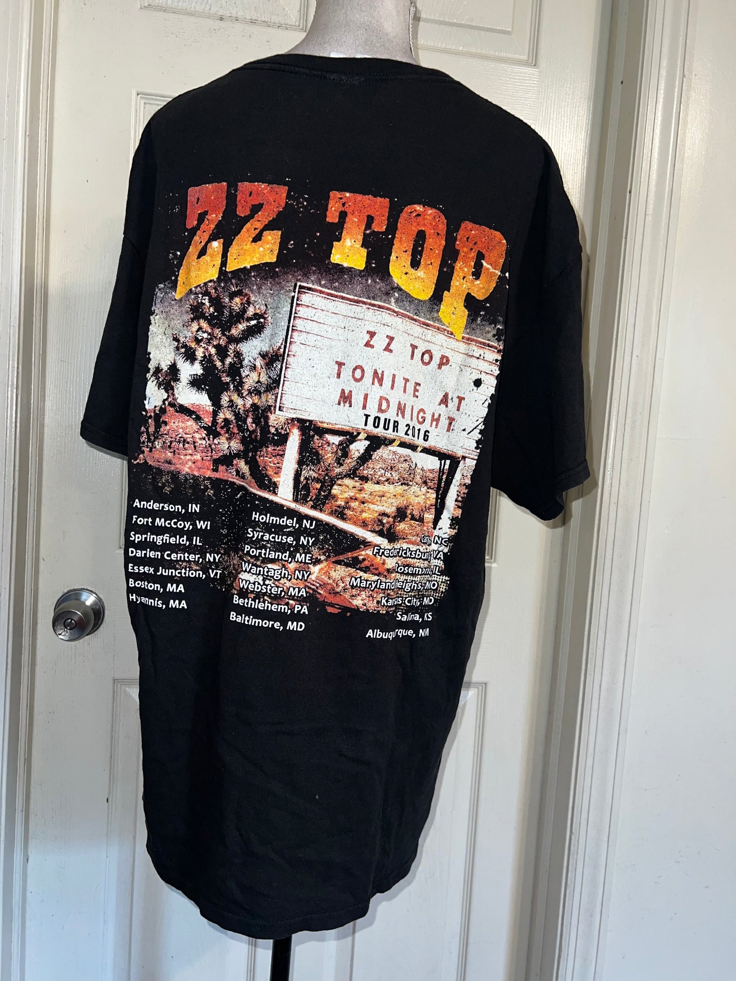 ZZ Top Double Sided Oversized Distressed Tee