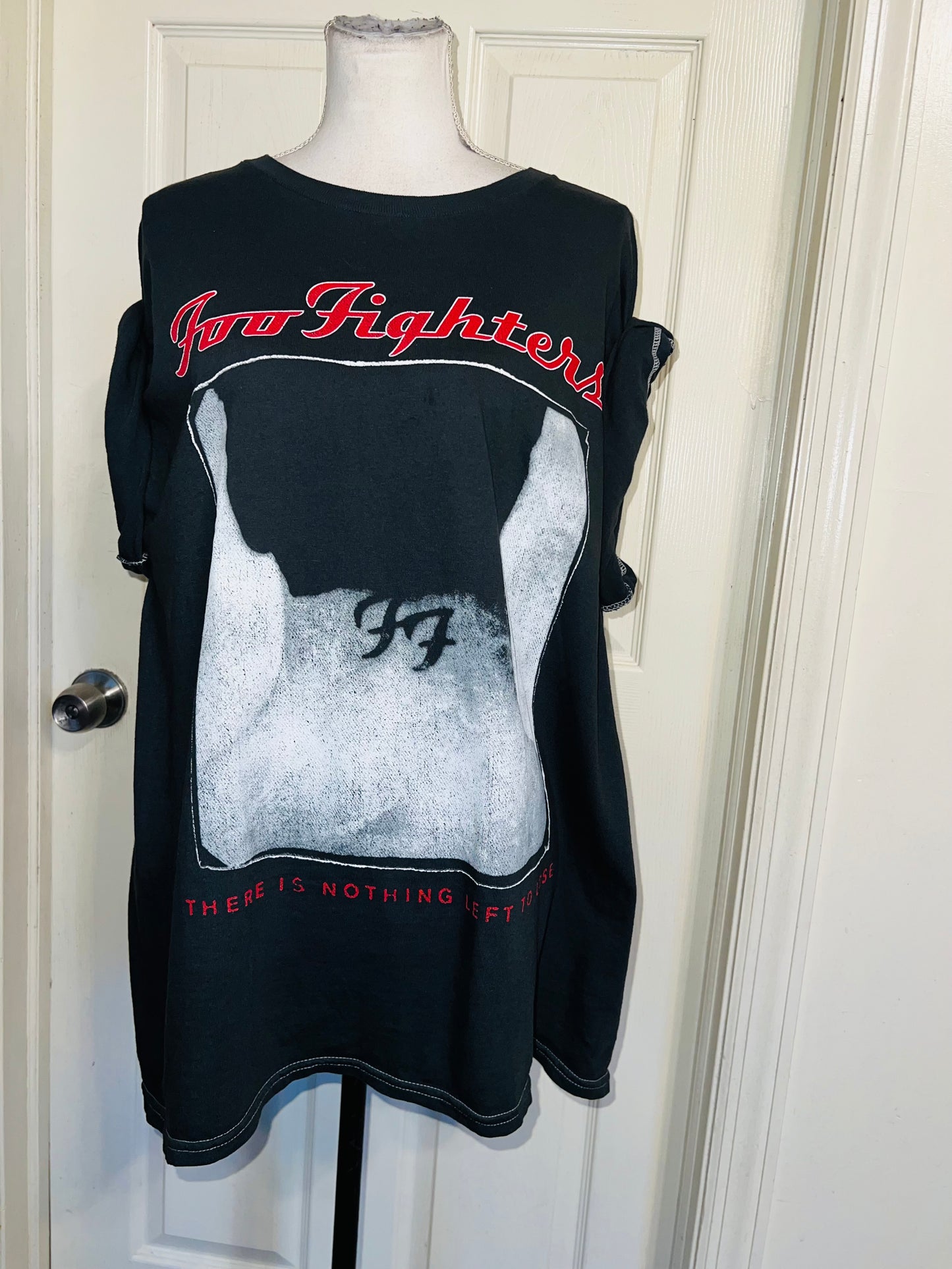 Foo Fighters Double Sided Oversized Distressed Tee