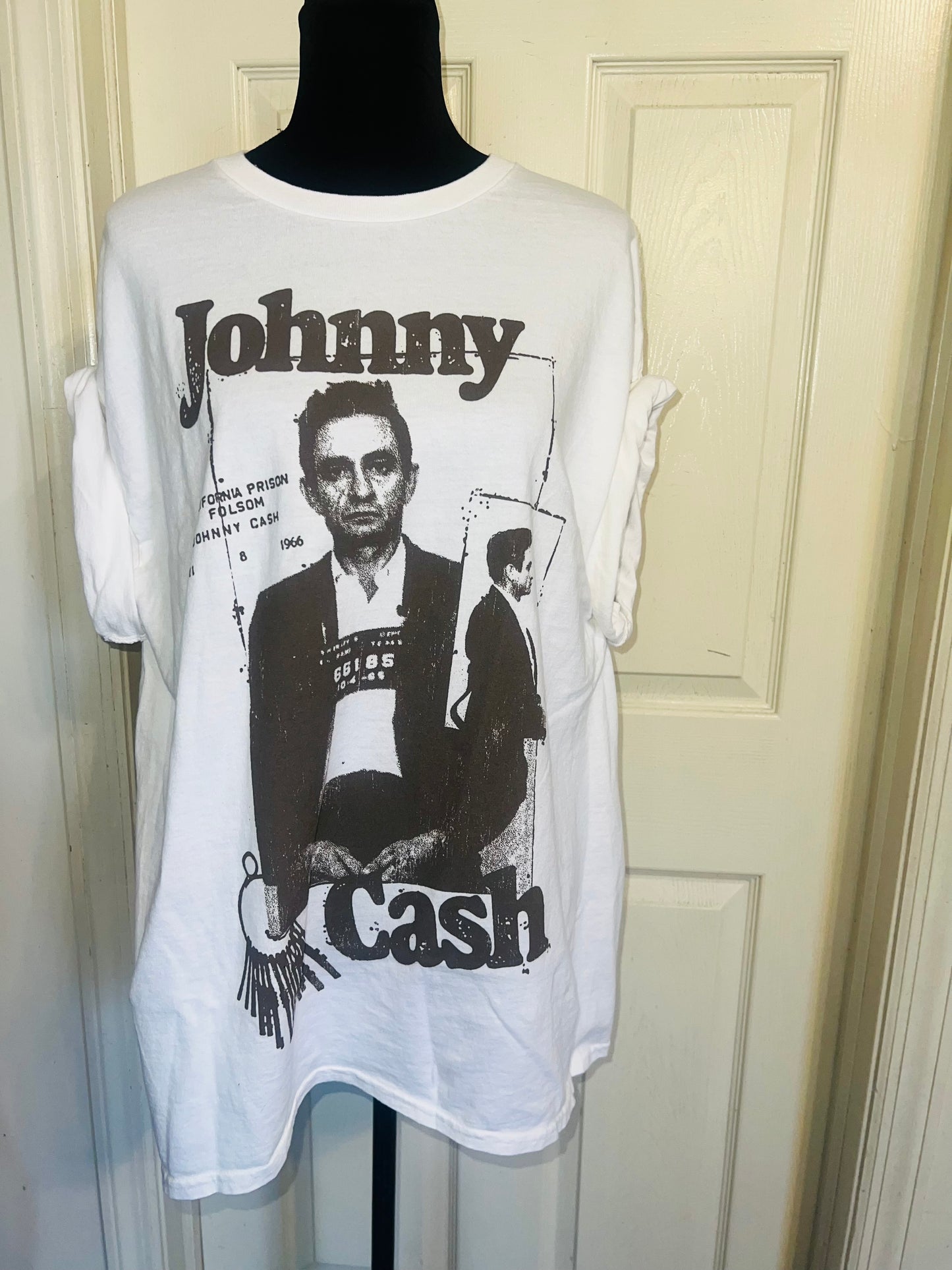 Johnny Cash Oversized Distressed Tee