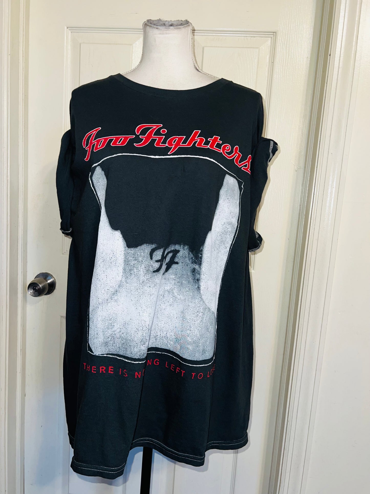 Foo Fighters Double Sided Oversized Distressed Tee