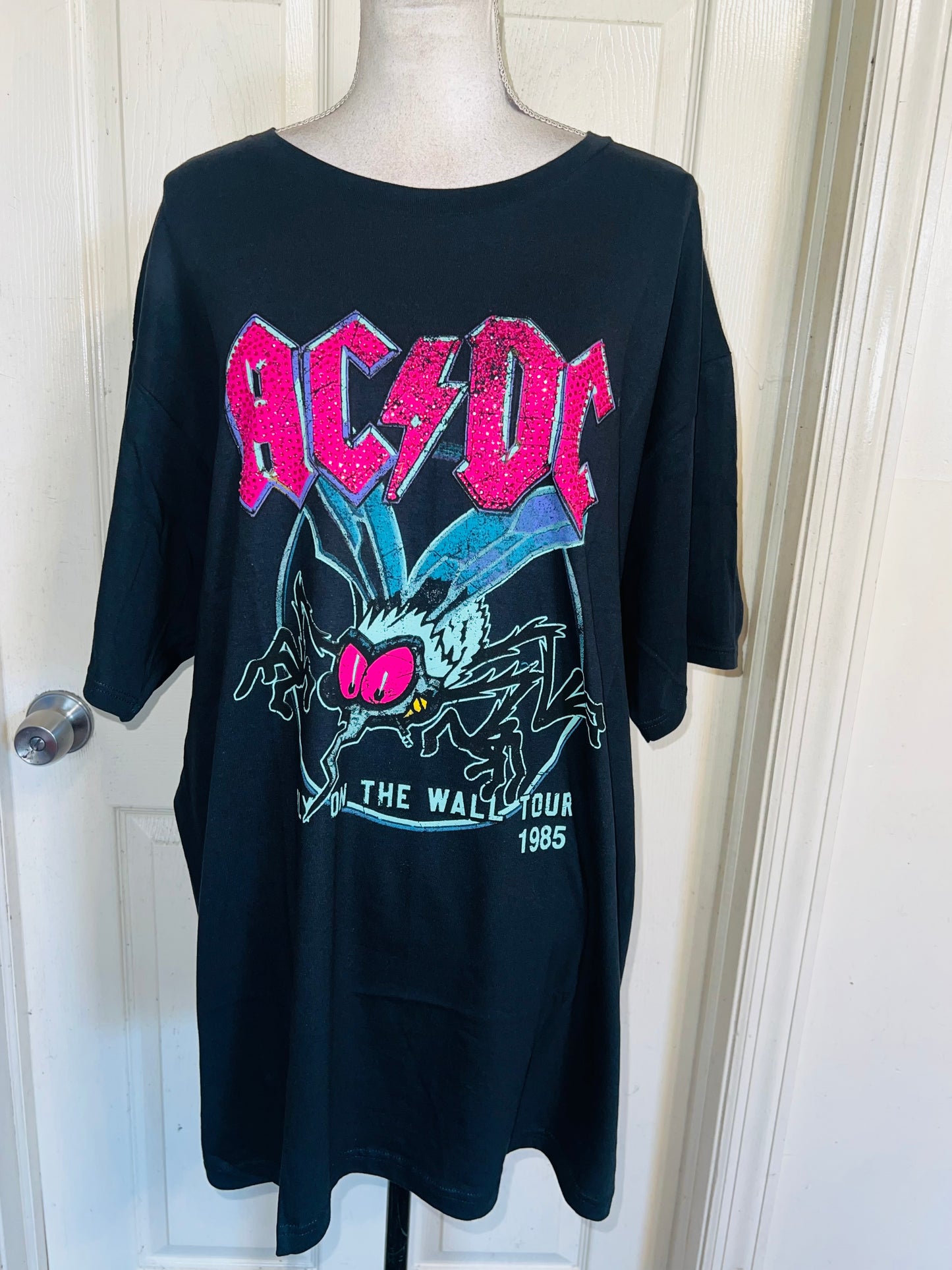 AC/DC Oversized Distressed Tee