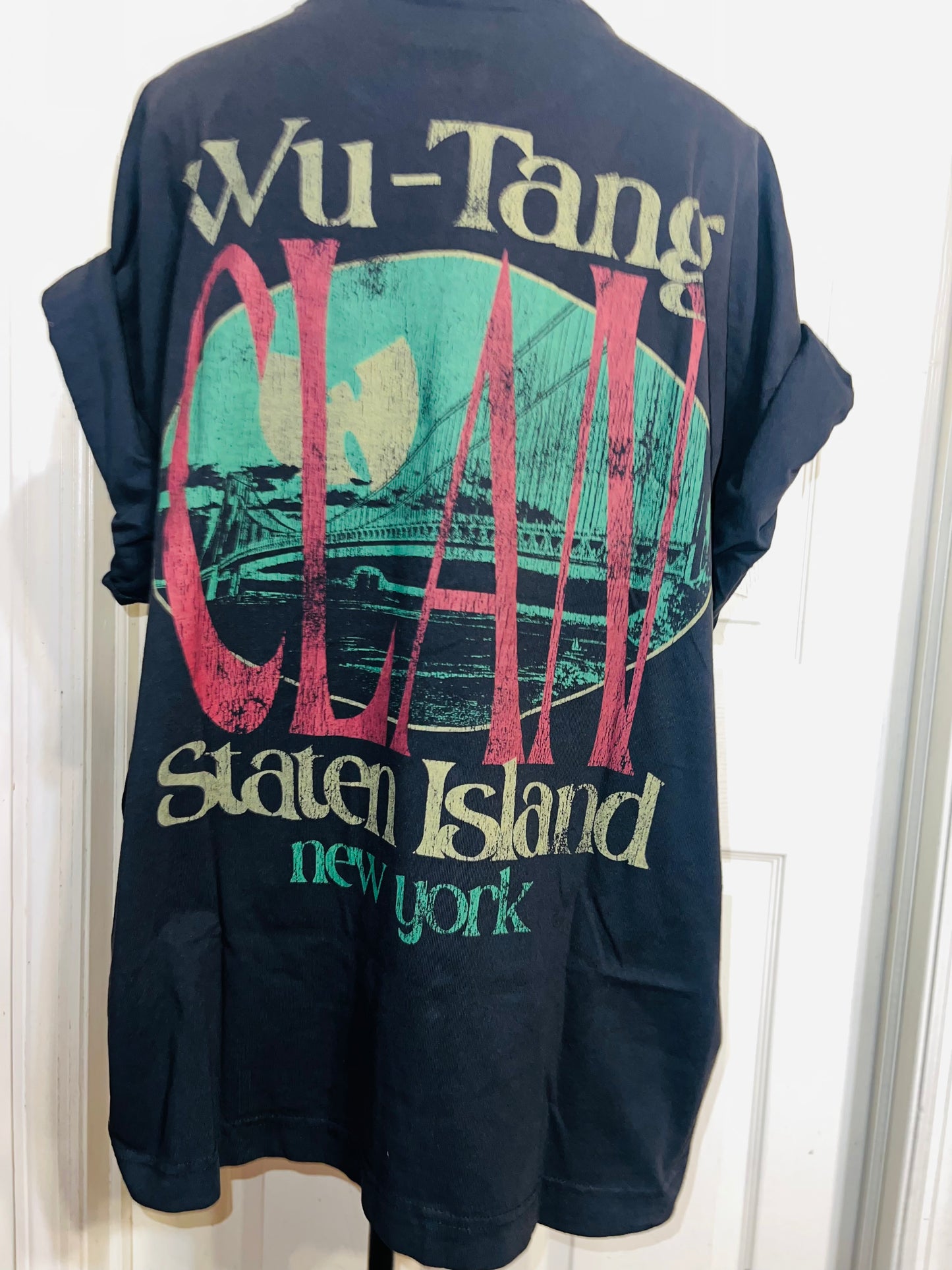 Wu-Tang Clan Double Sided Oversized Distressed Tee
