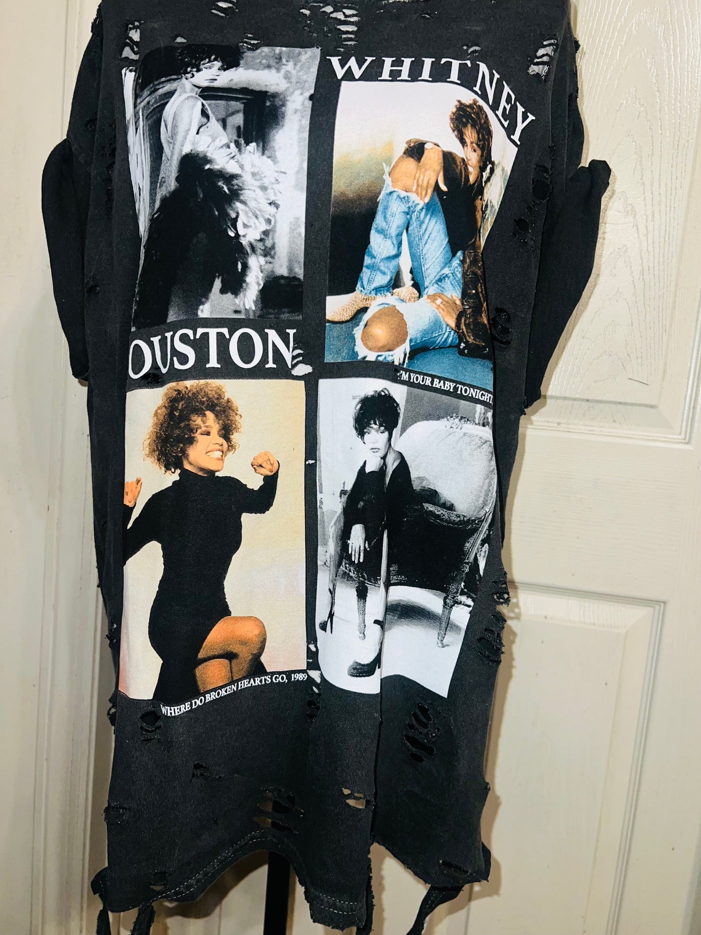 Whitey Houston Oversized Distressed Tee