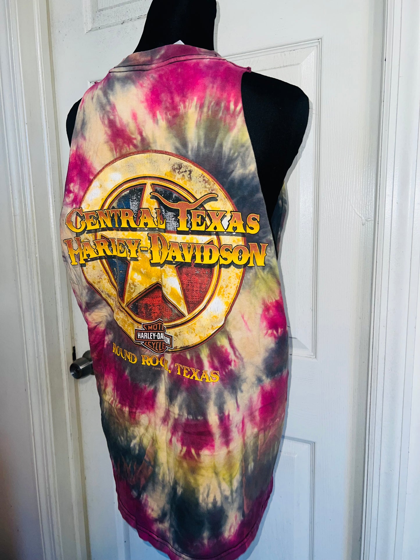 Harley Davidson Double Sided Oversized Distressed Tank