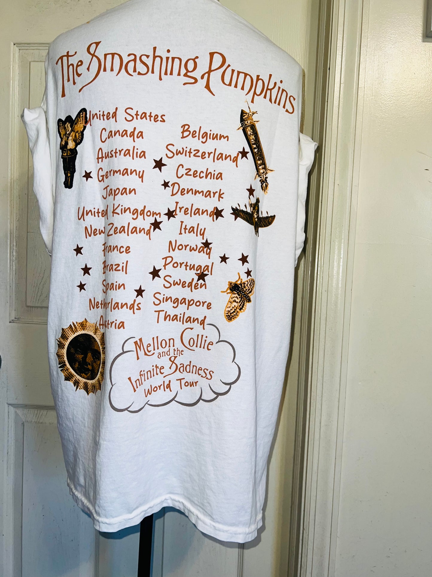The Smashing Pumpkins Double Sided Oversized Distressed Tee