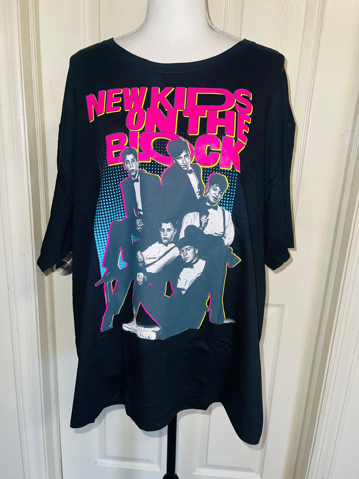 New Kids On The Block Oversized Distressed Tee