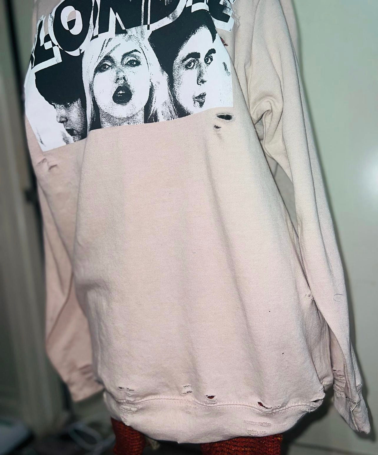 Blondie Oversized Distressed Sweatshirt