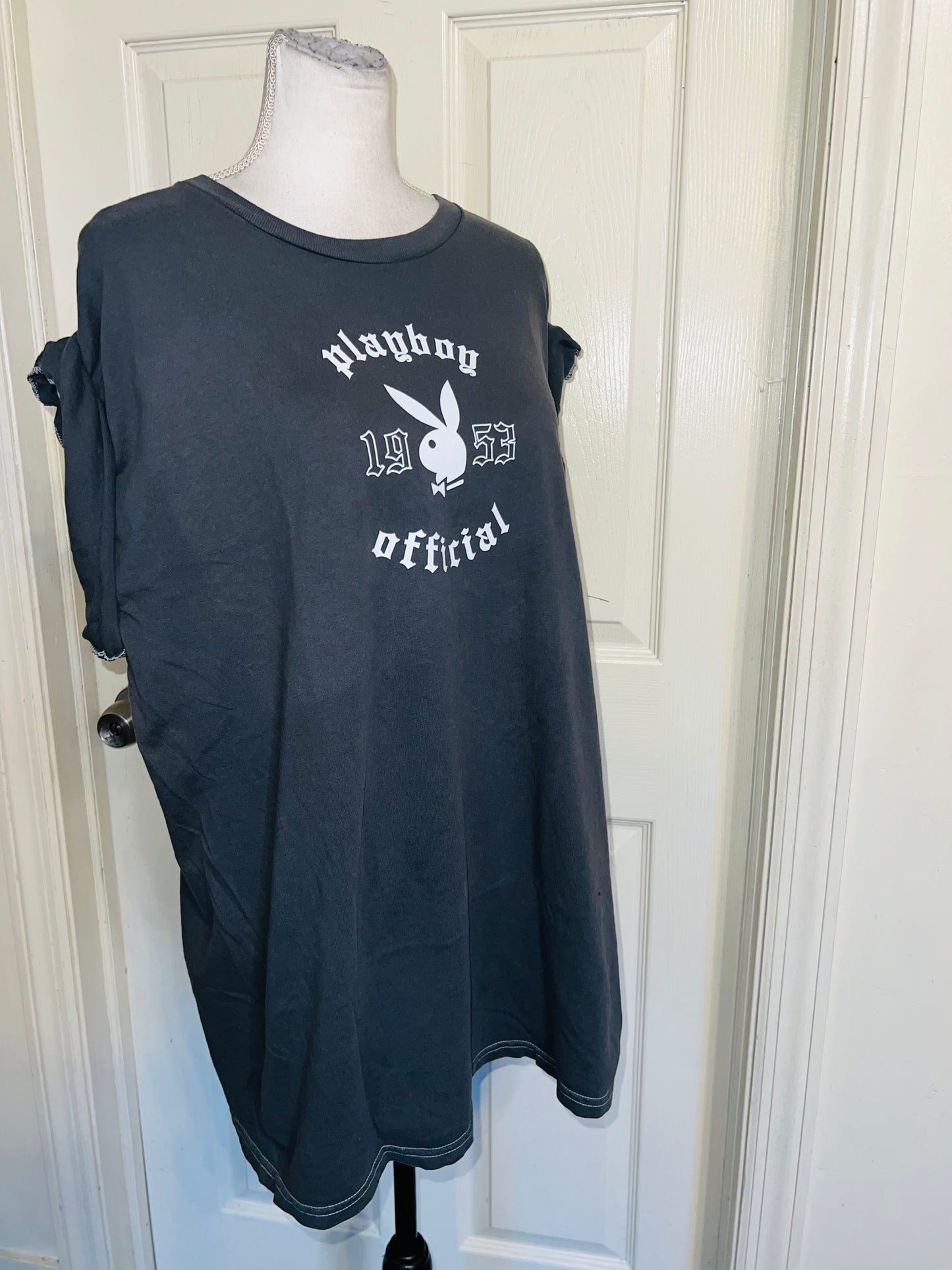 Playboy Double Sided Oversized Distressed Tee