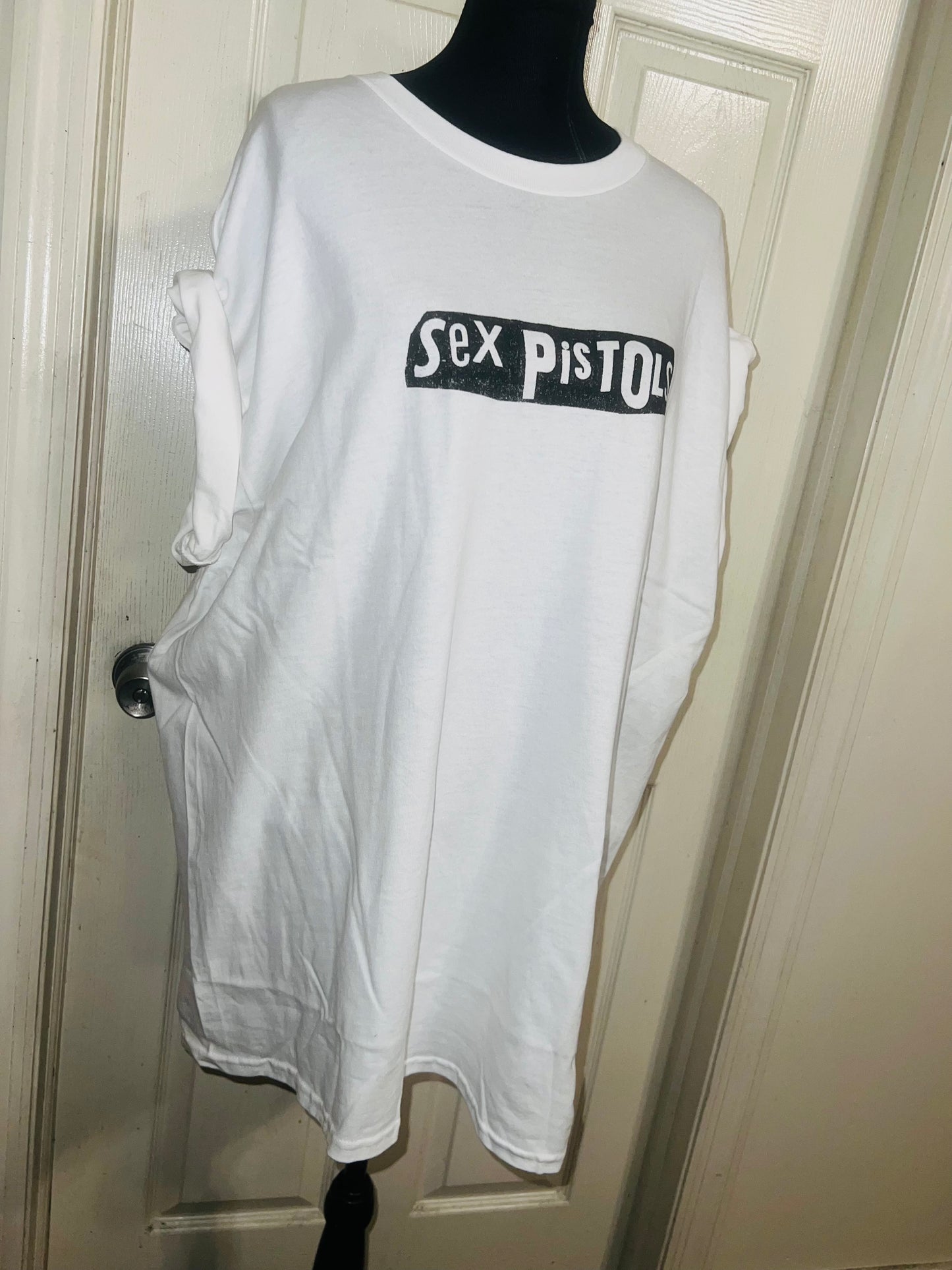 The Sex Pistols Double Sided Oversized Distressed Tee