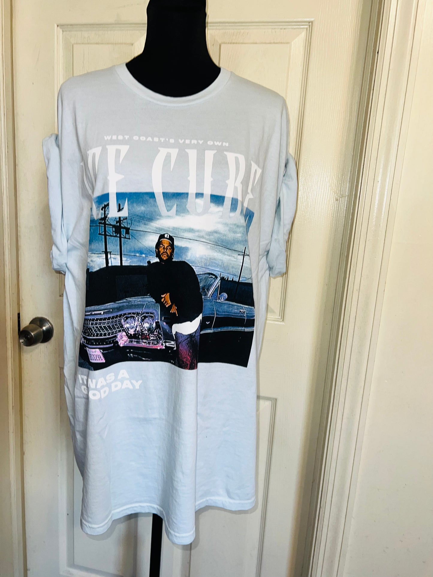 Ice Cube Double Sided Oversized Distressed Tee