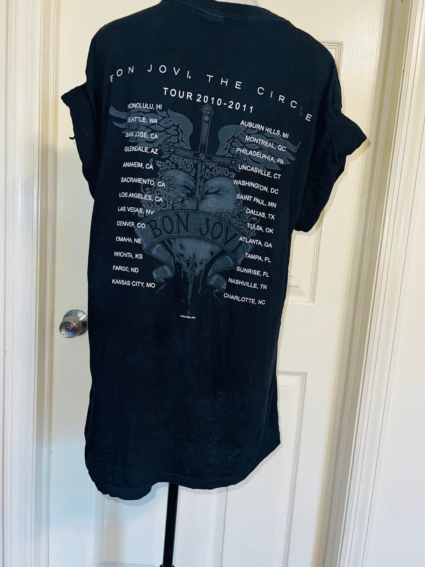 Bon Jovi Double Sided Oversized Distressed Tee