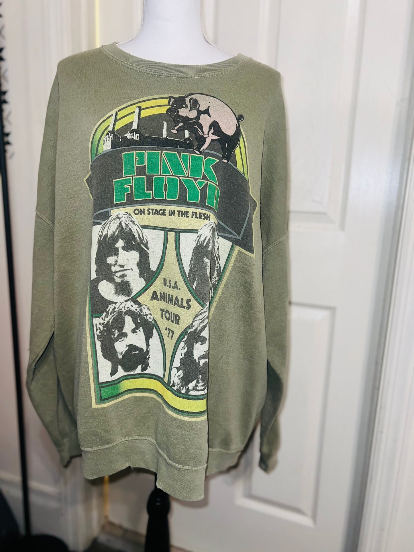 Pink Floyd Oversized Distressed Sweatshirt